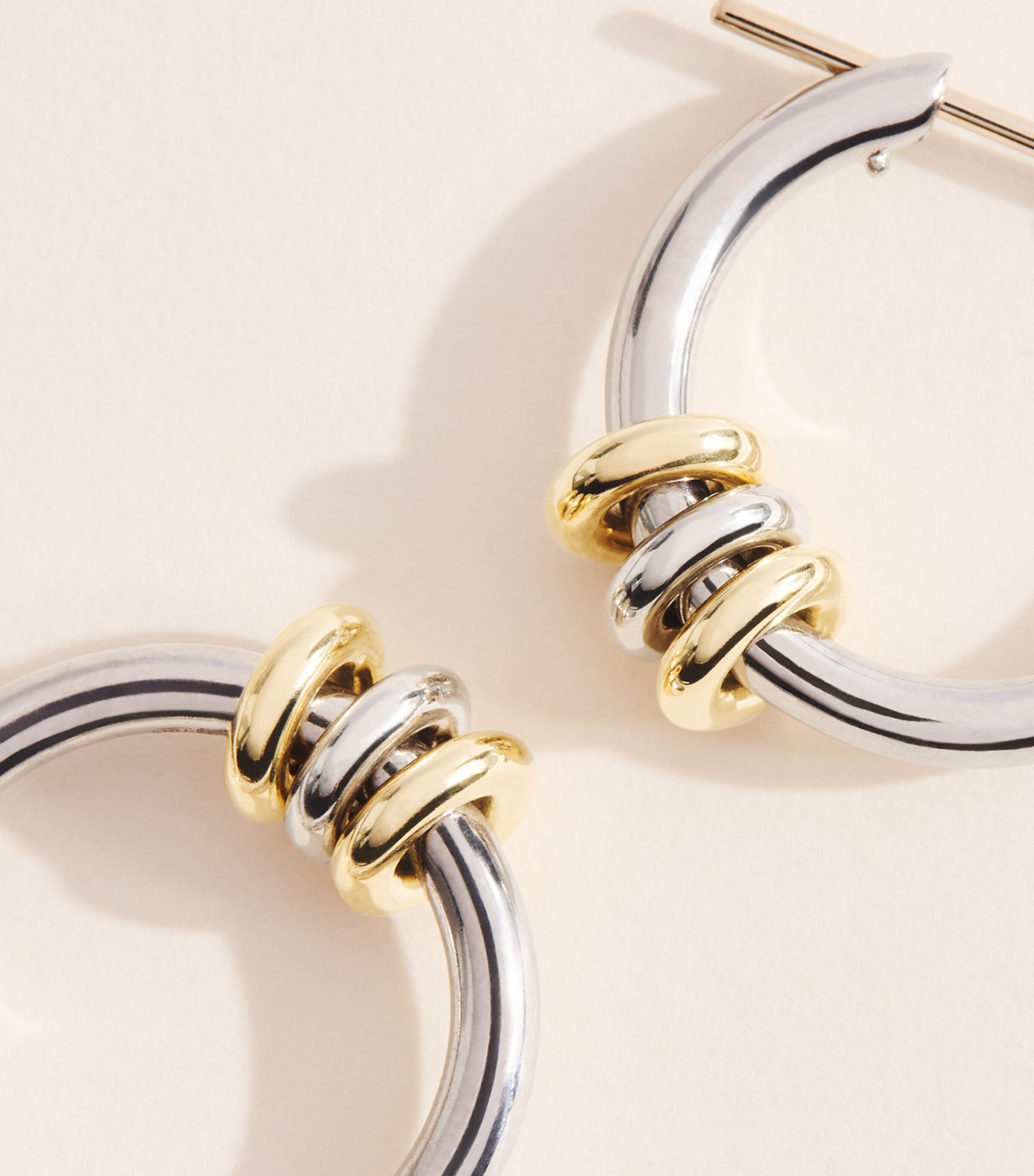 Spinelli Kilcollin Sterling Silver and Yellow Gold Ara Core Hoop Earrings Sterling Silver Image 4