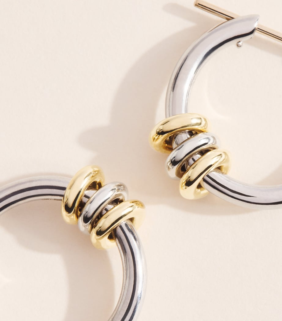 Spinelli Kilcollin Sterling Silver and Yellow Gold Ara Core Hoop Earrings Sterling Silver Image 4