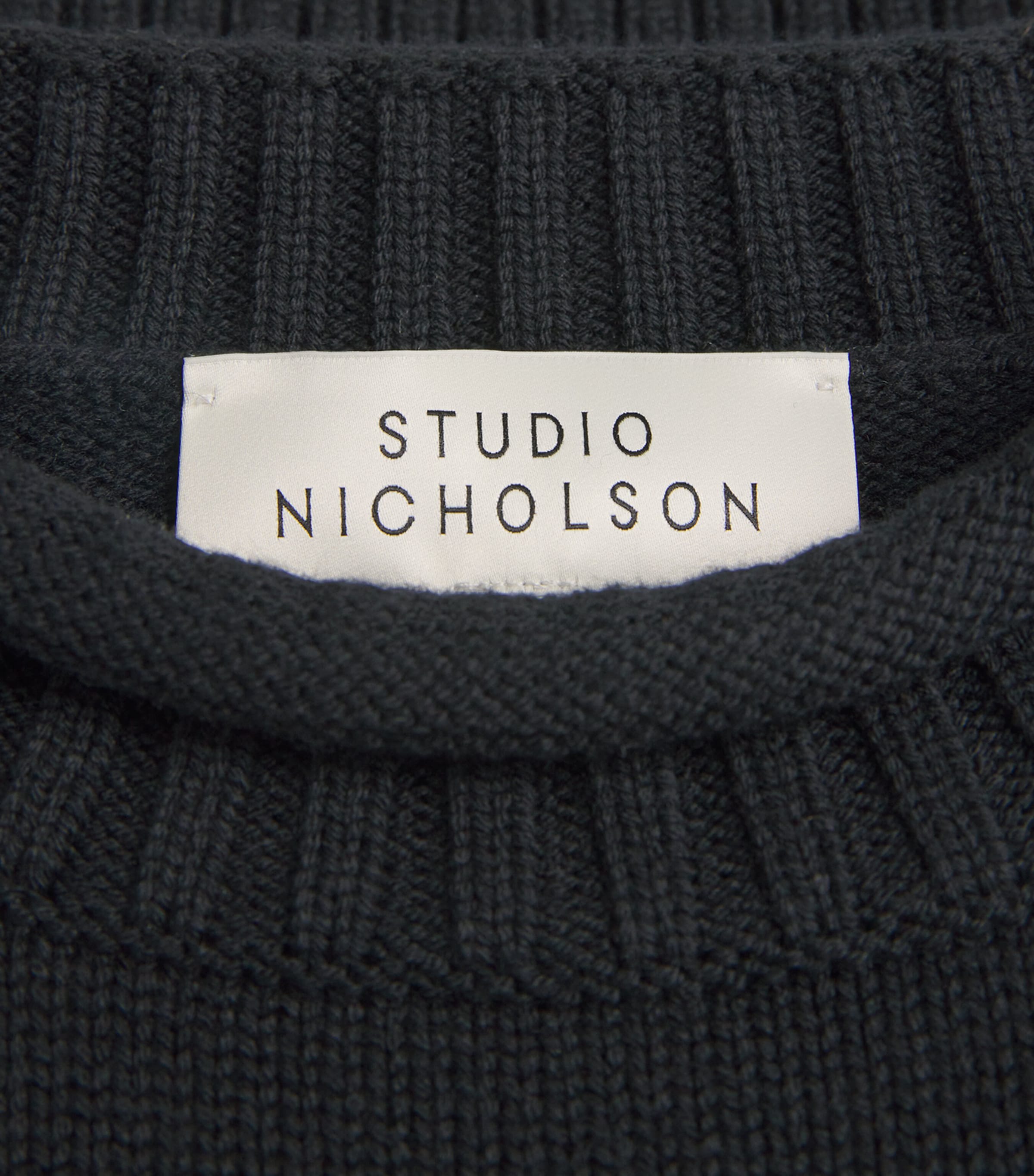 Merino Wool-Cotton Sweater BLACK Image 5