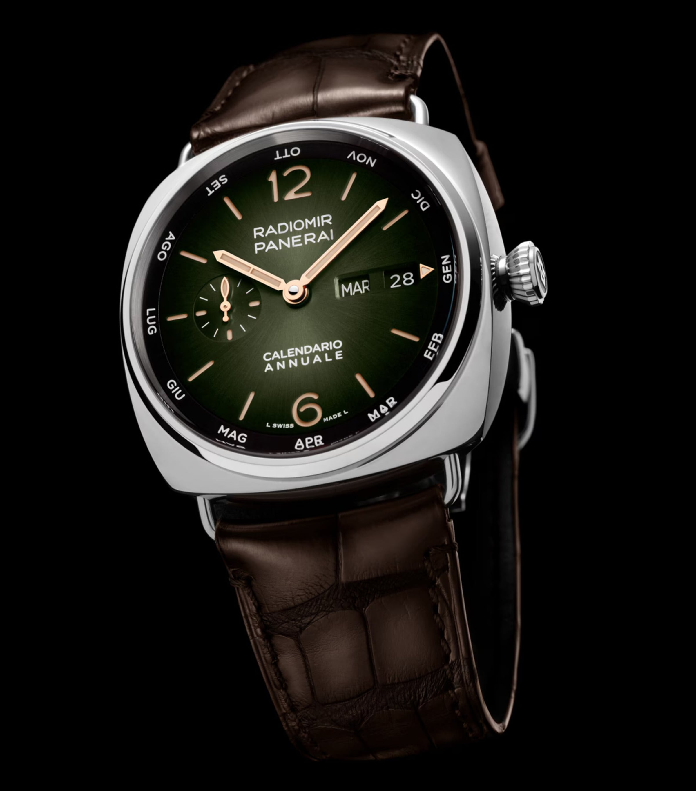 Panerai Platinumtech Radiomir Annual Calendar Watch 45mm Green Image 5