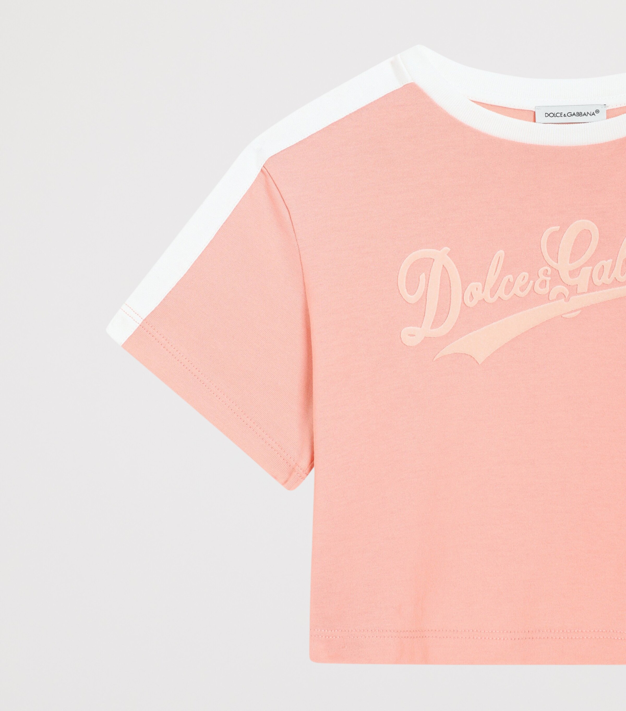 Dolce&Gabbana Kids Cotton Logo T-Shirt (8-12+ Years) Rose Image 4