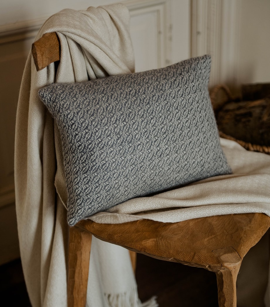 Araminta Campbell Alpaca-Blend Fern Cushion (30cm x 45cm) Grey Image 2