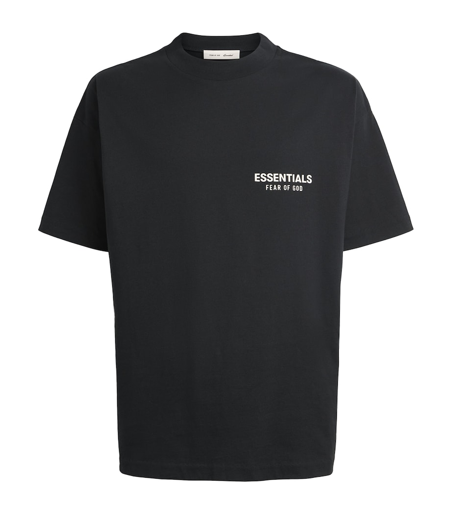 FEAR OF GOD ESSENTIALS Mens Classic Fit T-Shirt Vintage Black Image 1