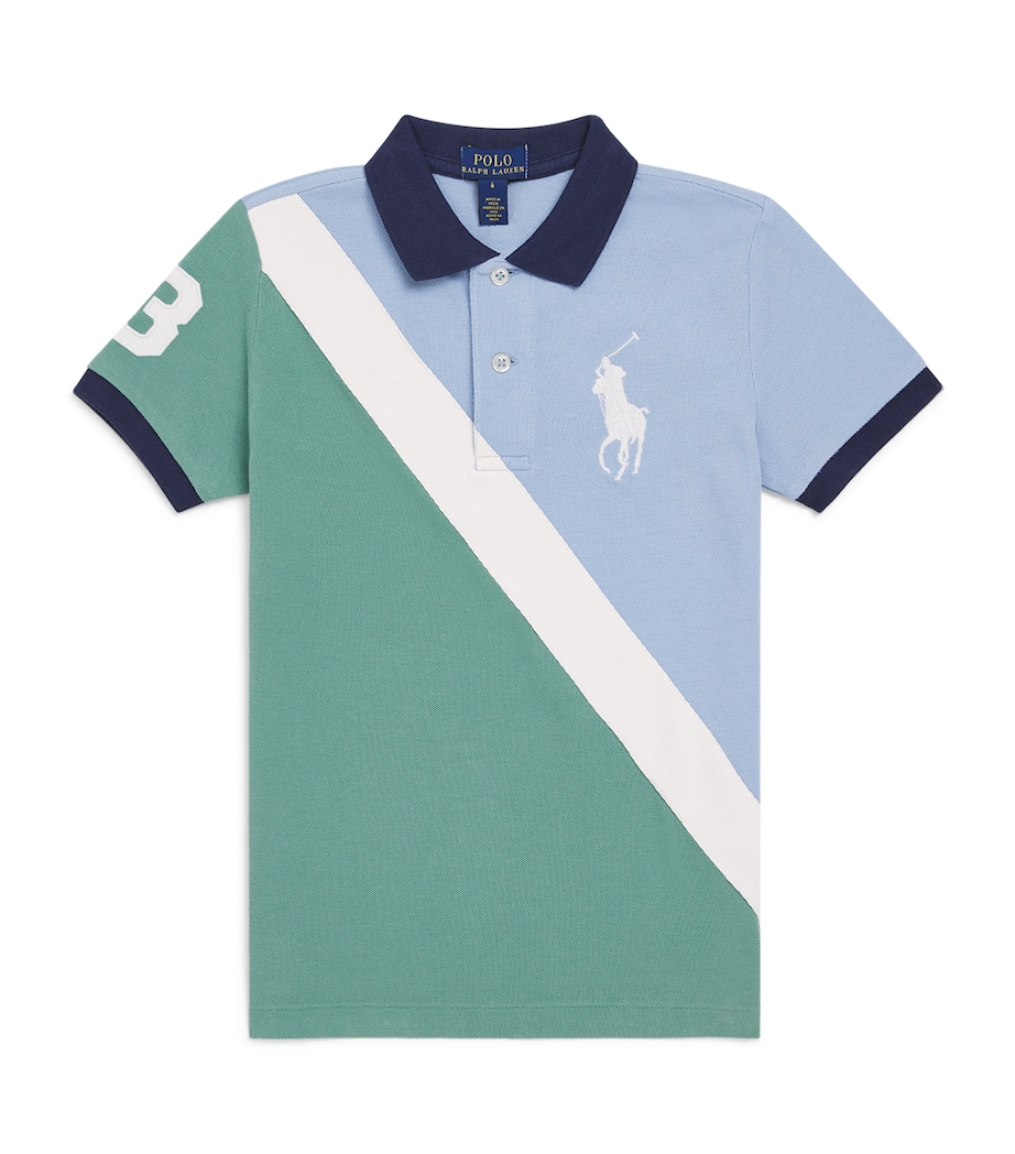 Cotton Big Pony Polo Shirt (8-9 Years) CHAMBRAY BLUE C1730 Image 1