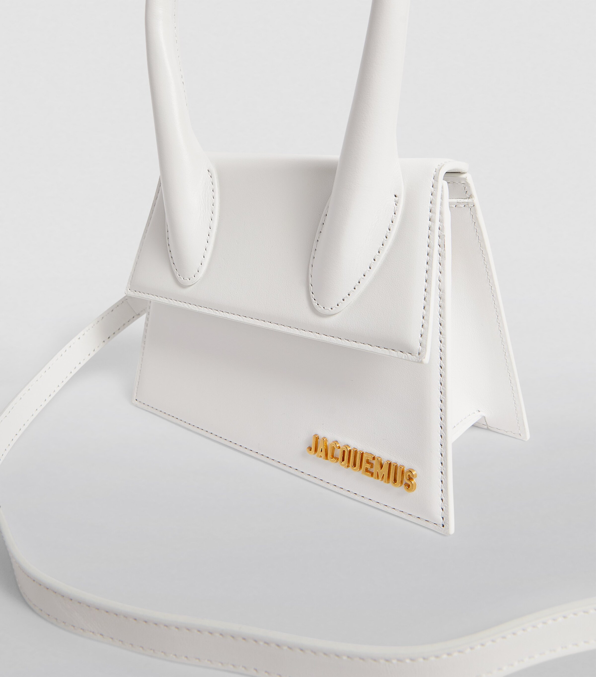 Jacquemus Medium Chiquito Top-Handle Bag White Image 8