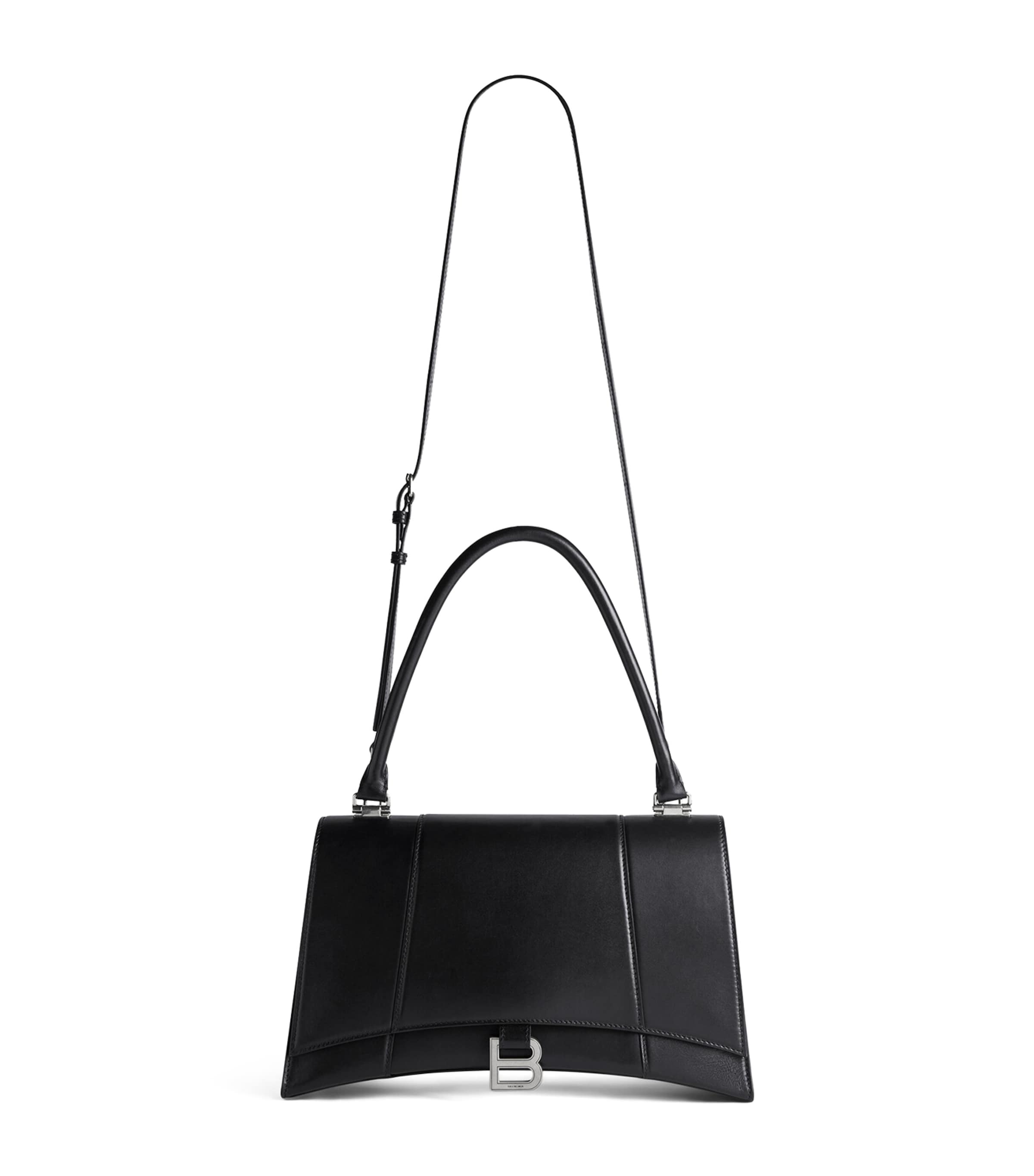 Balenciaga Women Black Leather Mini Carry All Hampton Shopping Bag In Black