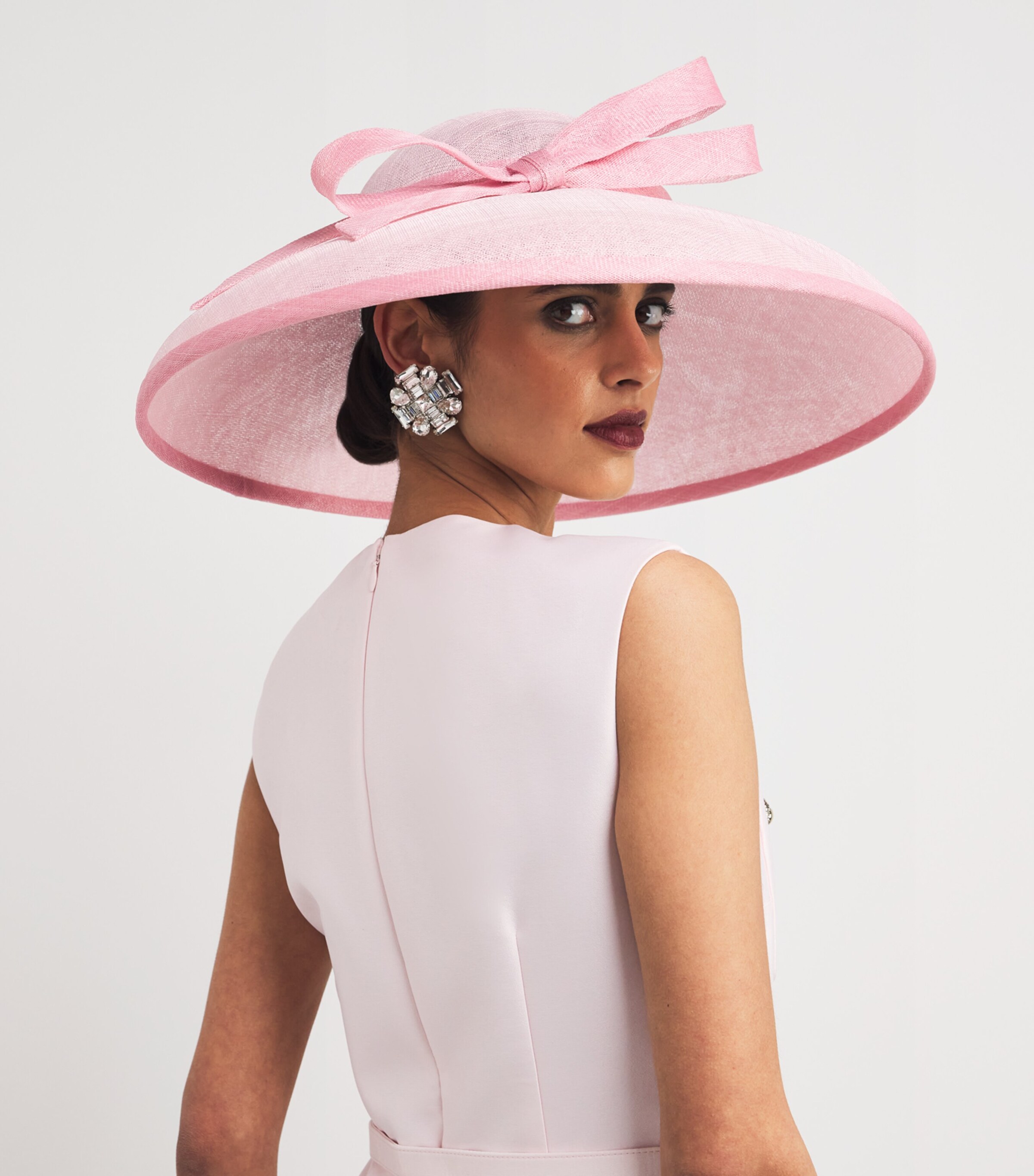 Margaret Powder Blue Large Bow Detail Hat