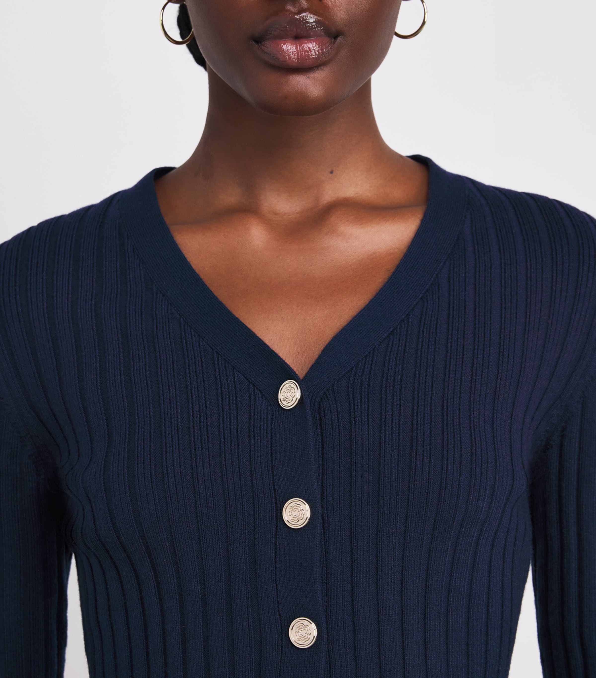 Peplum Cardigan NAVY Image 6