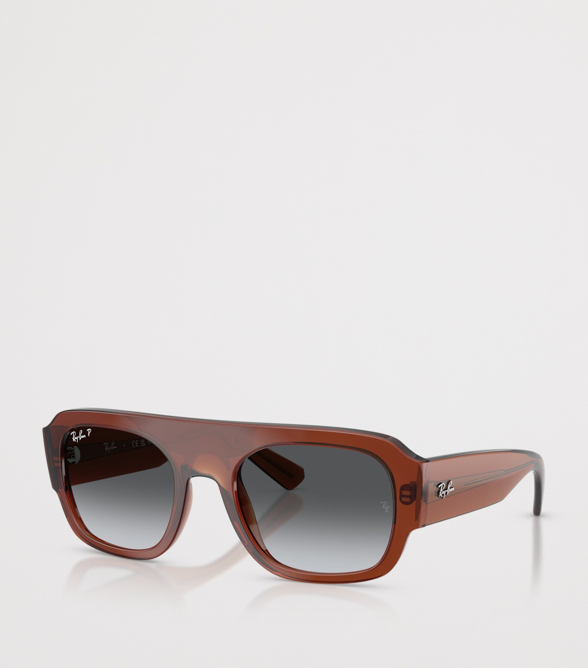 Ray-Ban RB2218 Irregular Sunglasses Brown Image 2