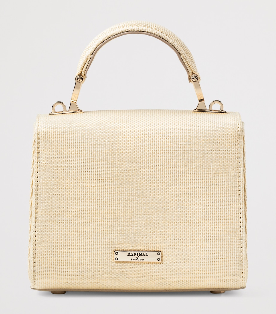 Mini Raffia Floral Embroidery Mayfair Bag MULTI Image 3