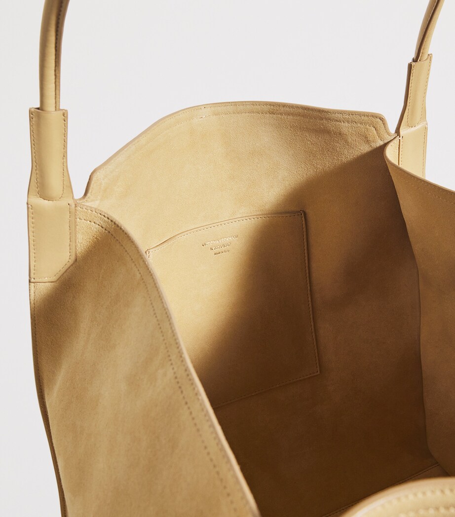 Suede Victoria Tote Bag SAND Image 4