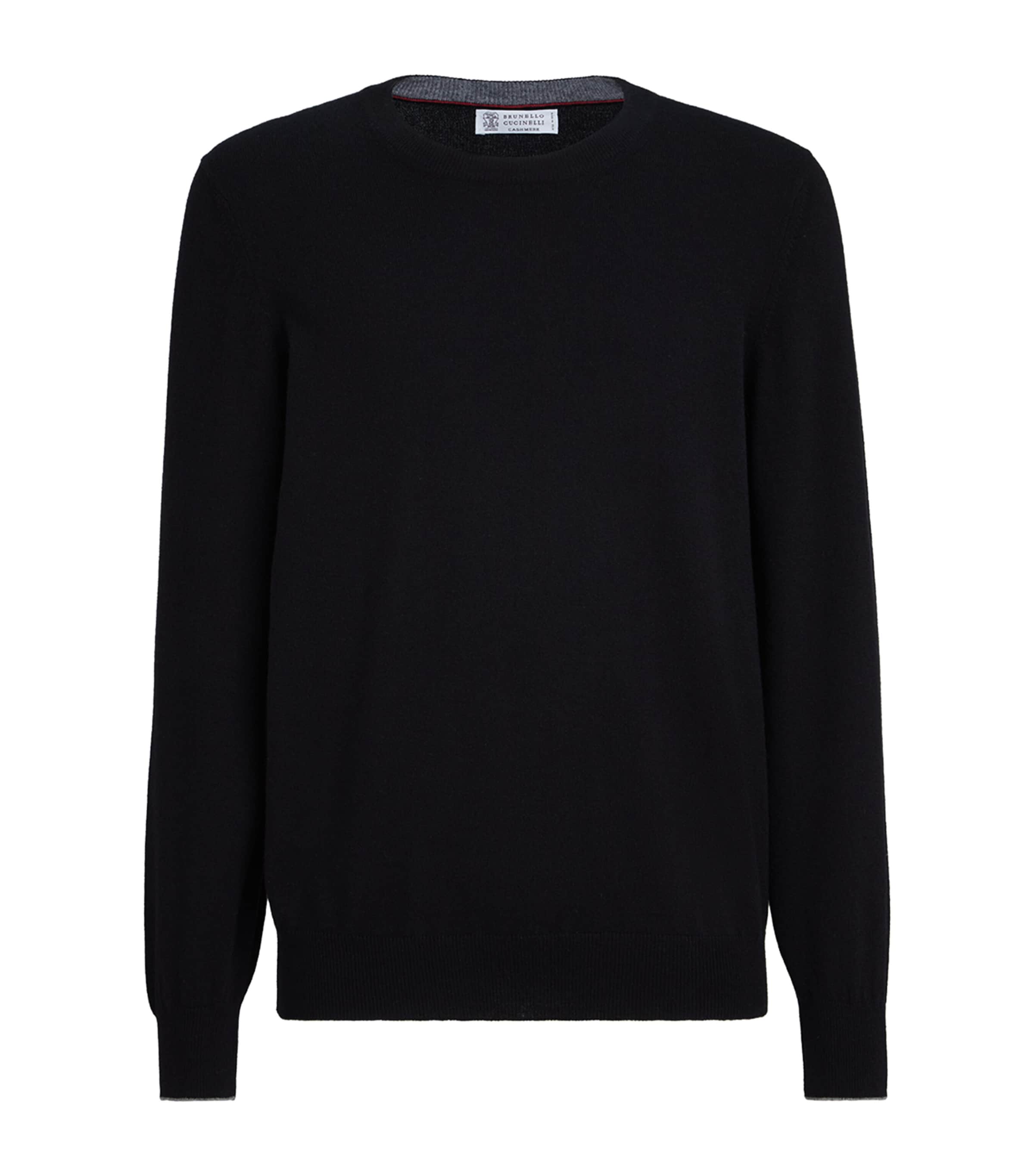 Brunello Cucinelli Mens Cashmere Crew-Neck Sweater Image 1