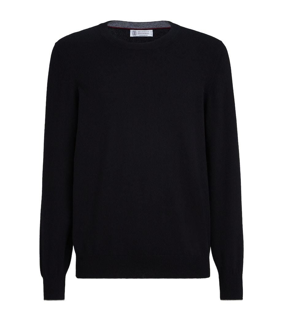 Brunello Cucinelli Mens Cashmere Crew-Neck Sweater Image 1