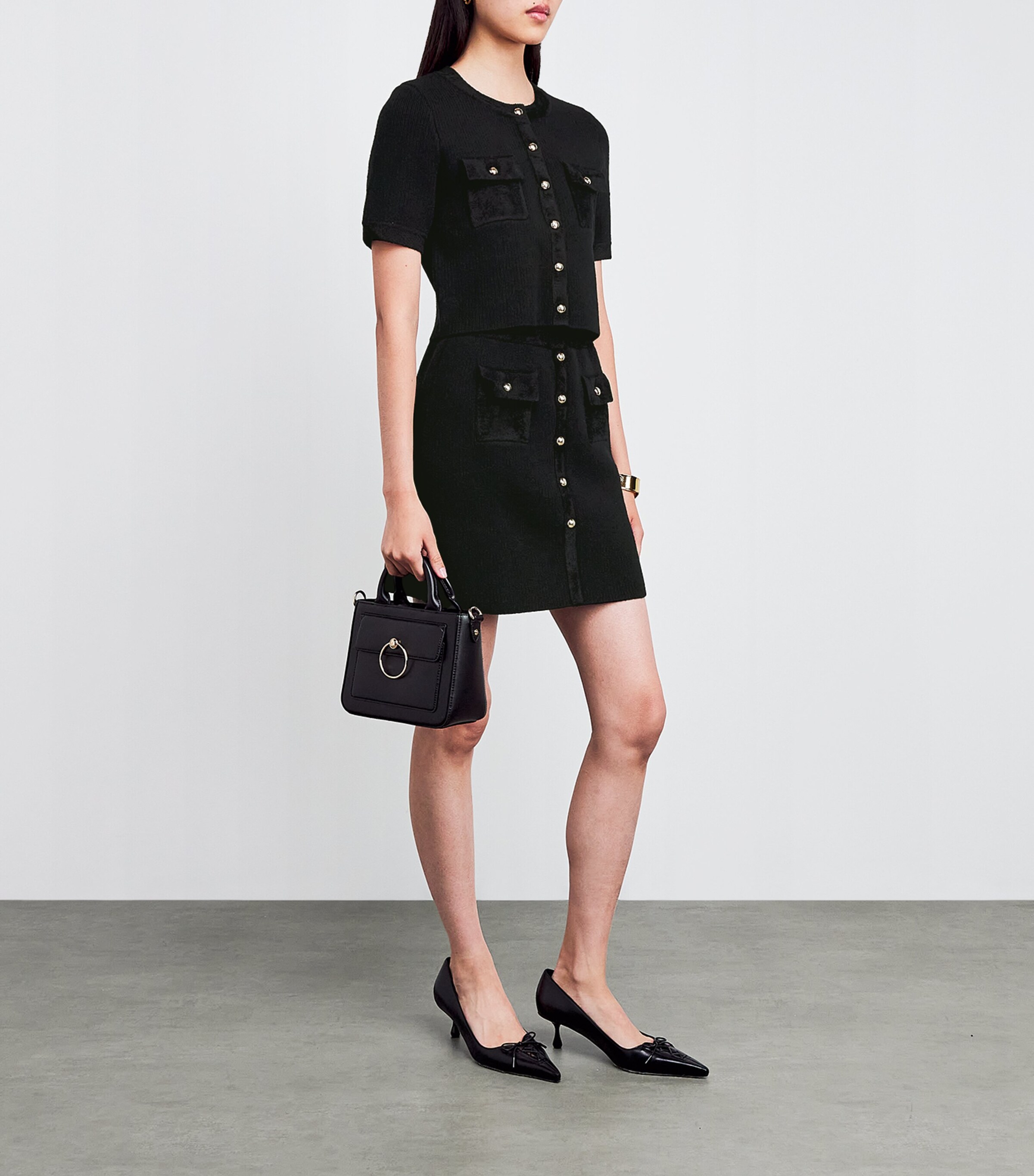 Knitted Mini Skirt BLACK Image 2