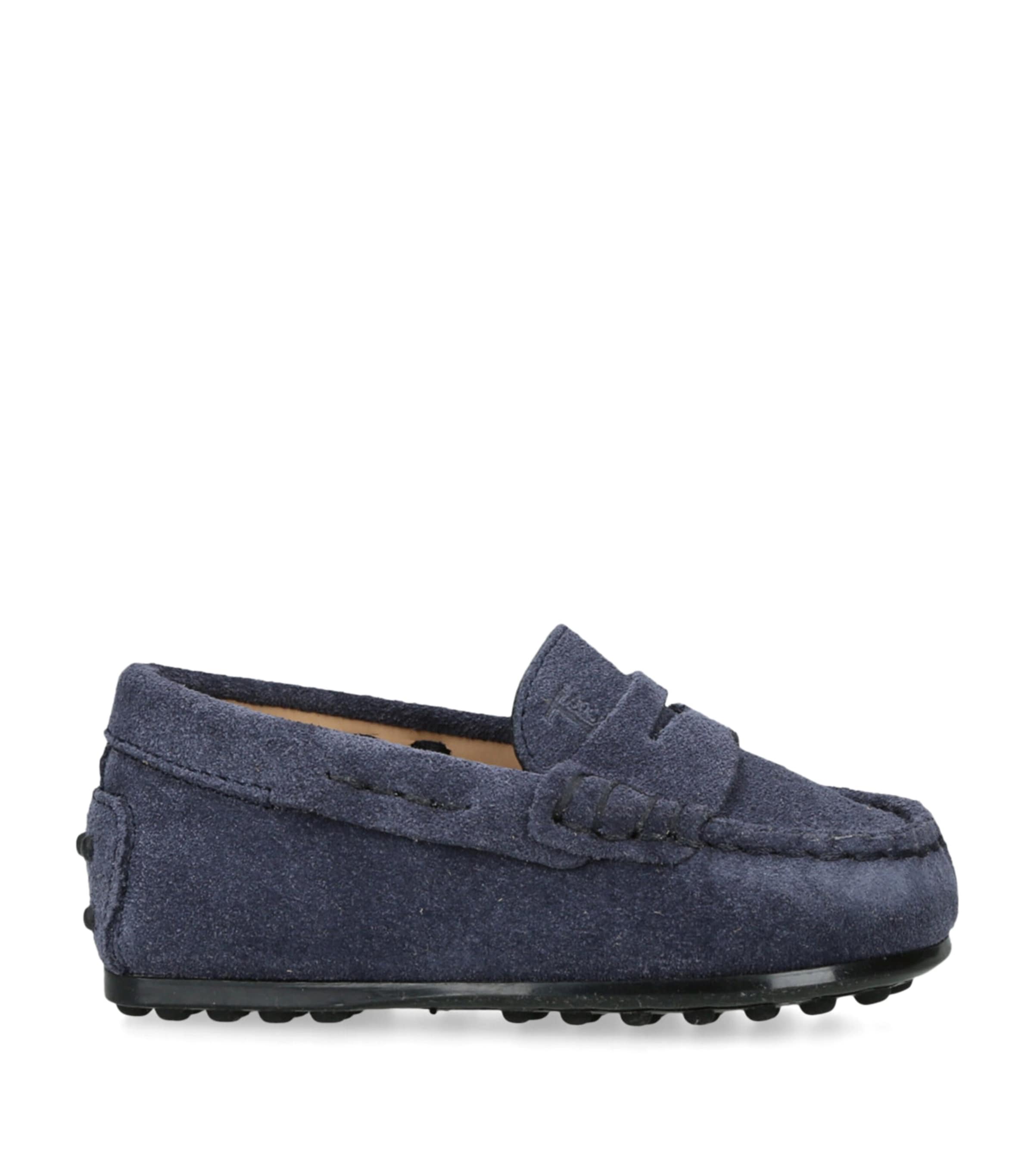 Tod's Suede Gommino Loafers Navy Image 1