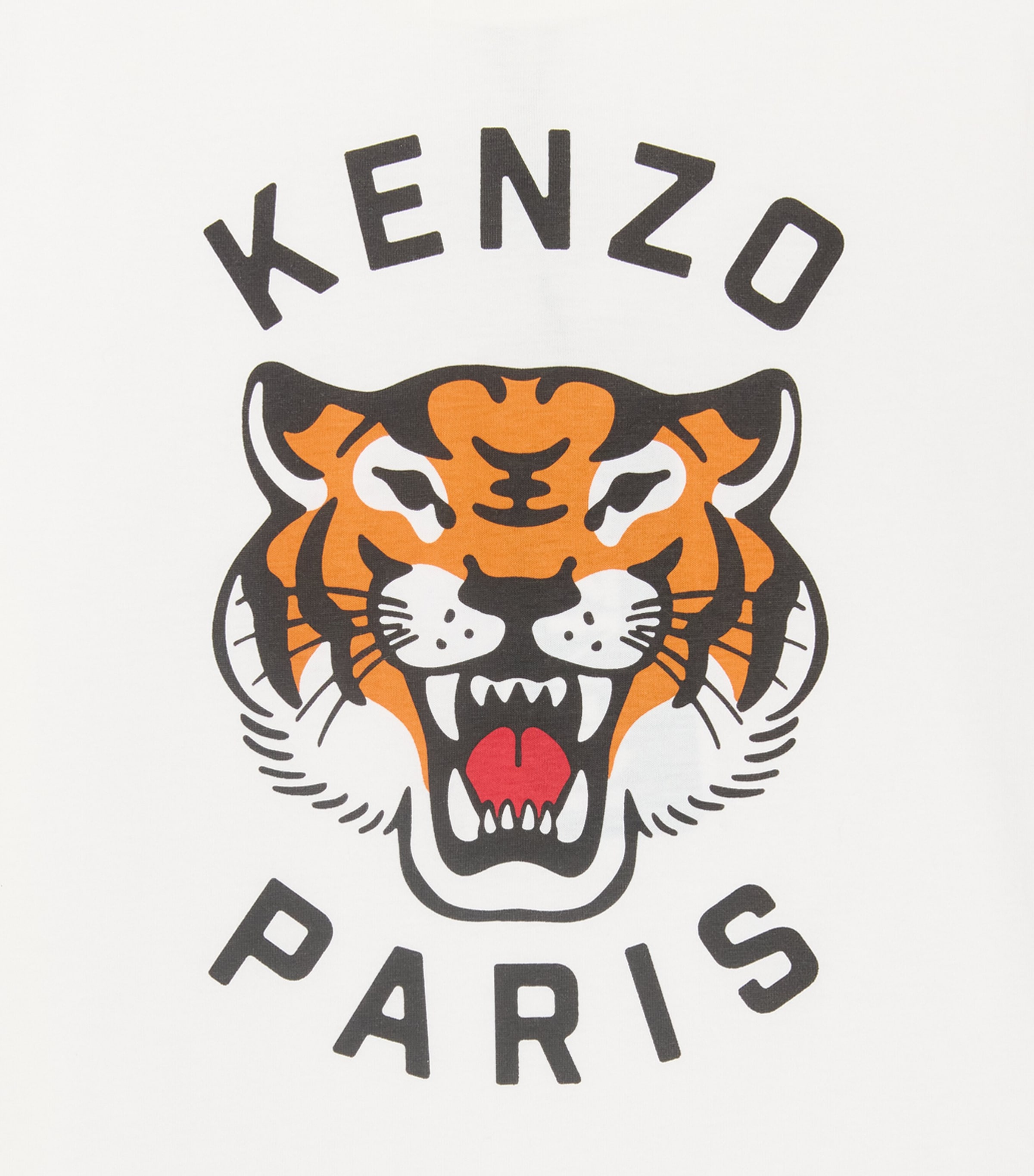 Kenzo Kids Cotton Tiger T-Shirt (2-14 Years) Offwhite Image 3