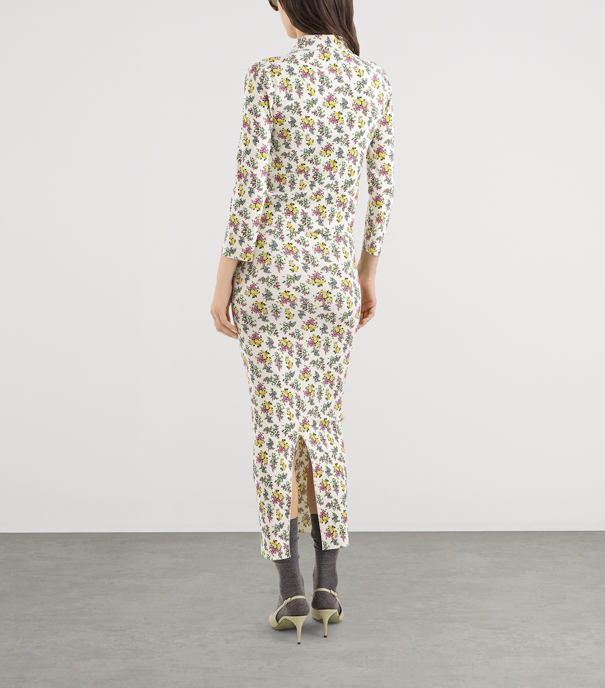 Dolce&Gabbana Womens Floral Polo Top Fior Image 3