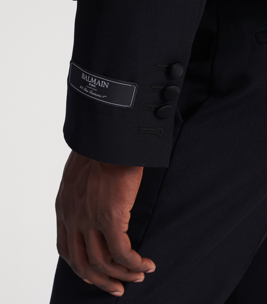 Embellished Double-Breasted Blazer EAW NOIR/CRISTAL Image 9