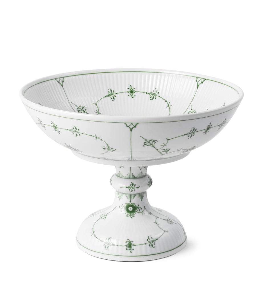 Royal Copenhagen Fluted Bowl on Foot (800ml) Green Image 1