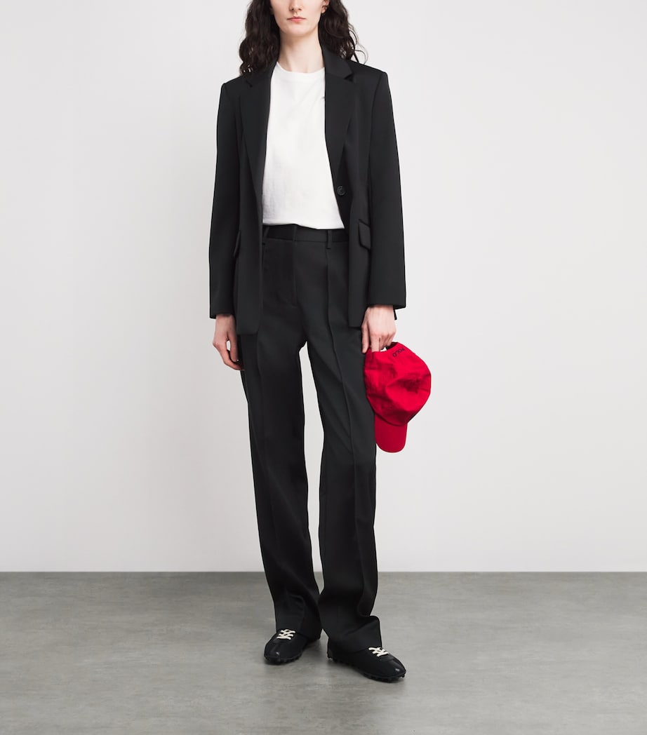 Straight Tailored Trousers BLACK Image 2