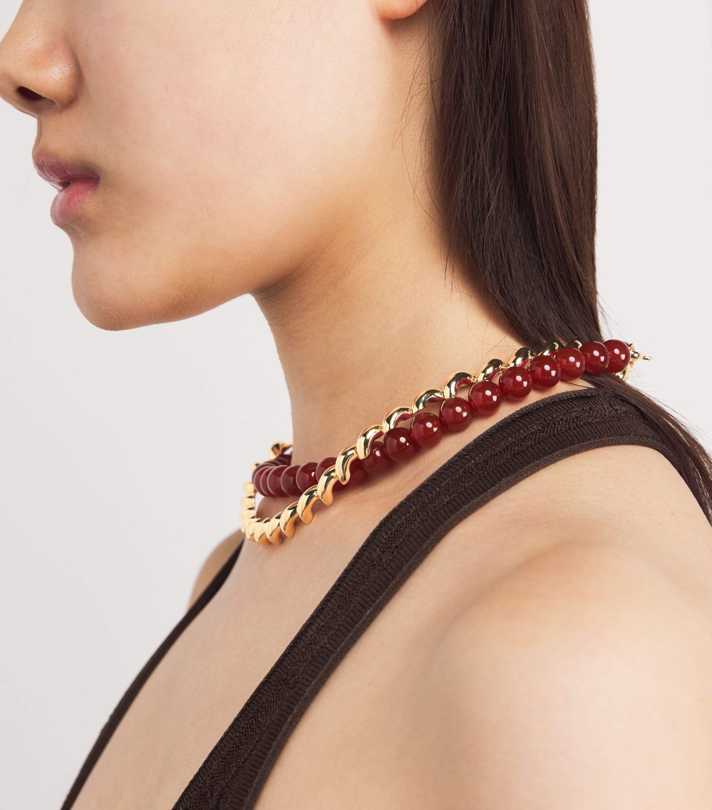 LIÉ STUDIO Gold-Plated The Edith Chain Necklace Gold Image 4
