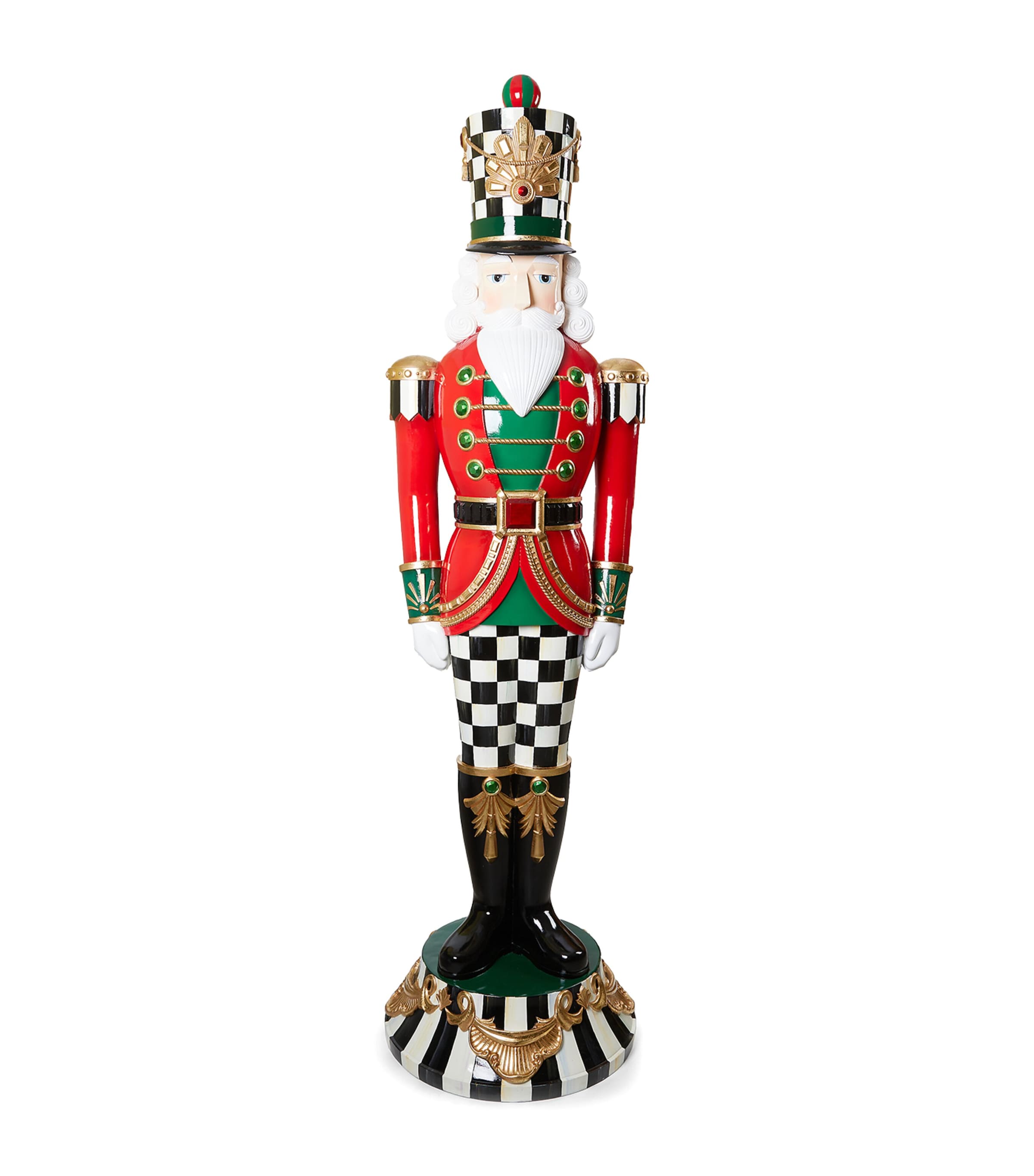 Mackenzie-childs Classic Trophy Nutcracker Ornament In Black