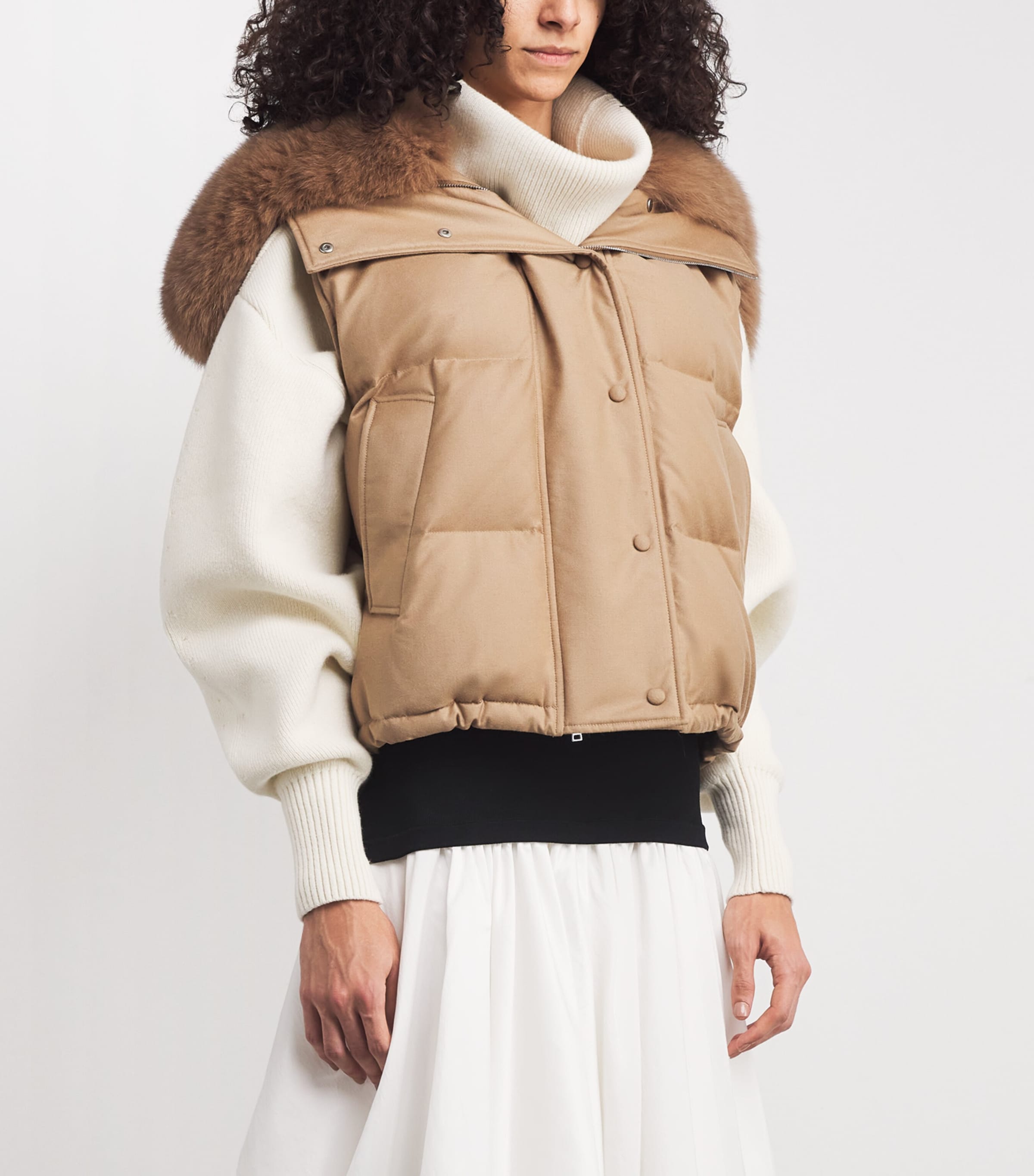 Down-Virgin Wool-Mink Gilet A2026 Image 3