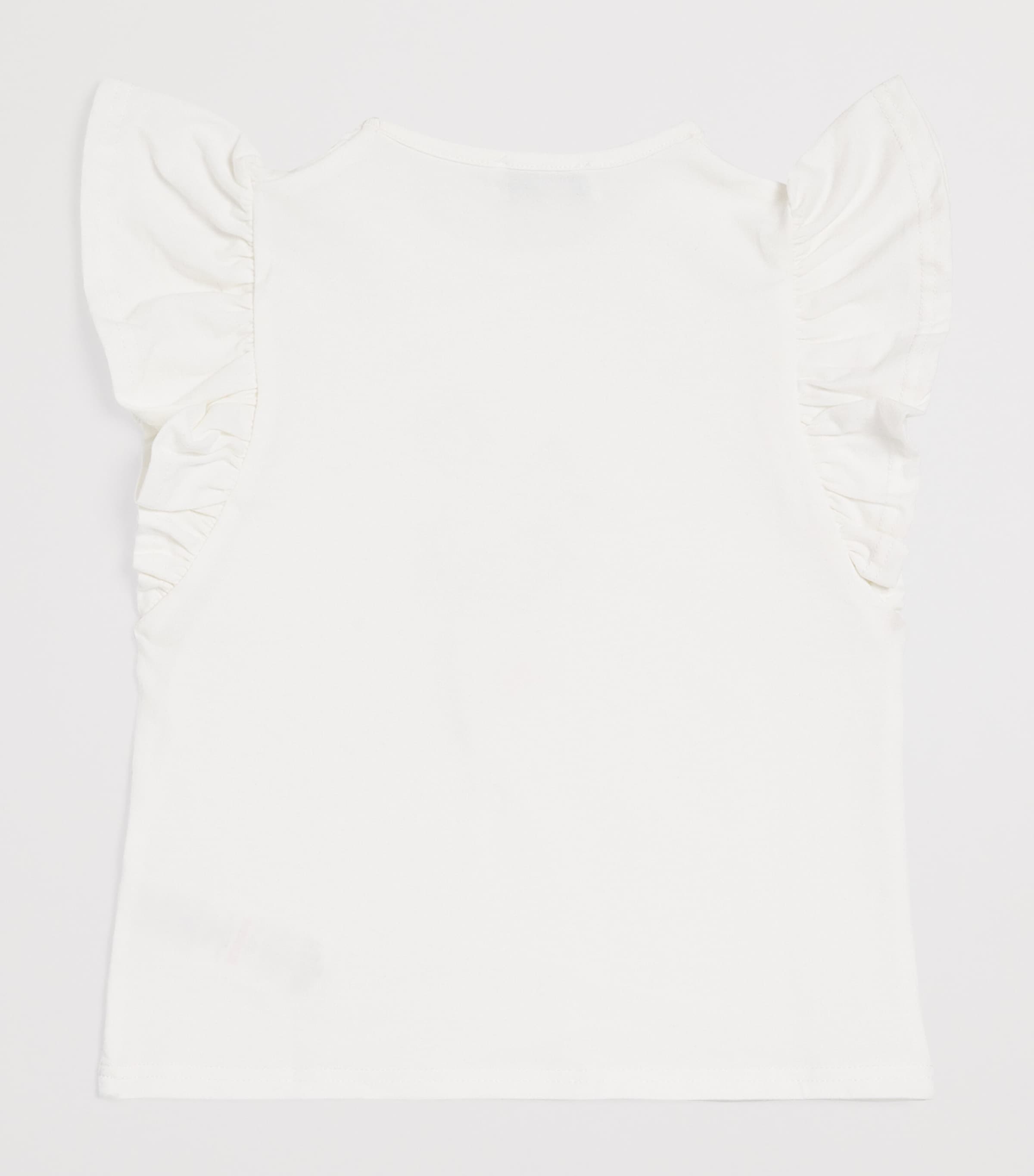 Cotton Embroidered T-Shirt (2-12 Years) 13NACRE Image 2