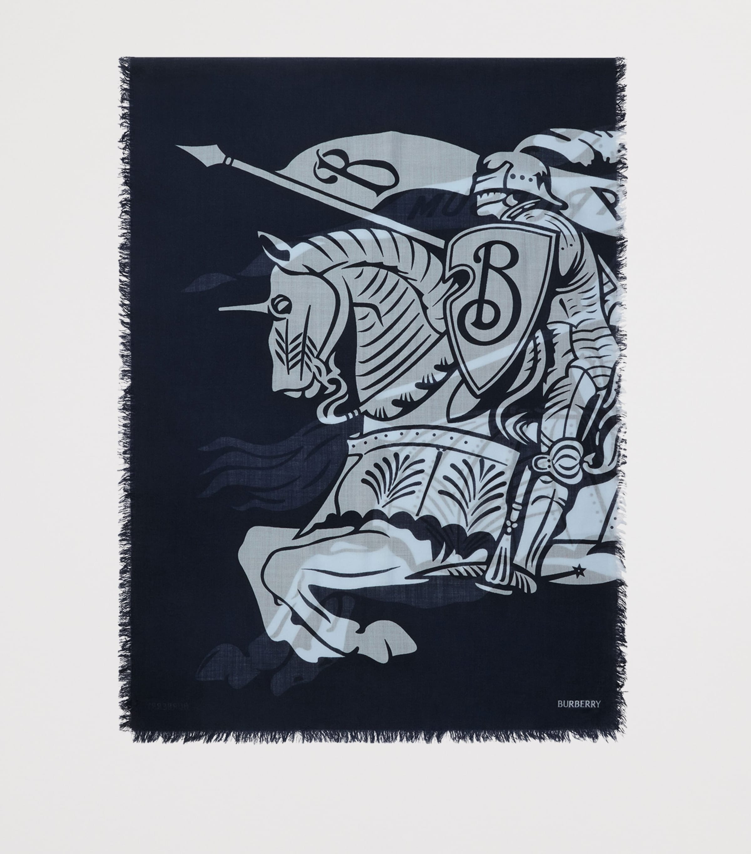 Wool Wide EKD Scarf BANK BLUE Image 6