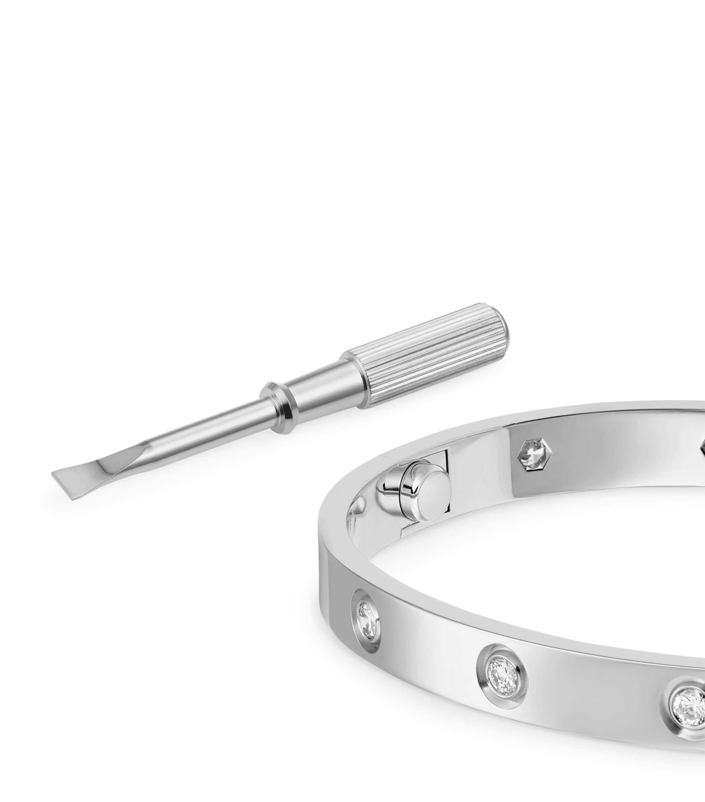 LOVE Classic White Gold 10-Diamond Bracelet WHITE GOLD Image 10