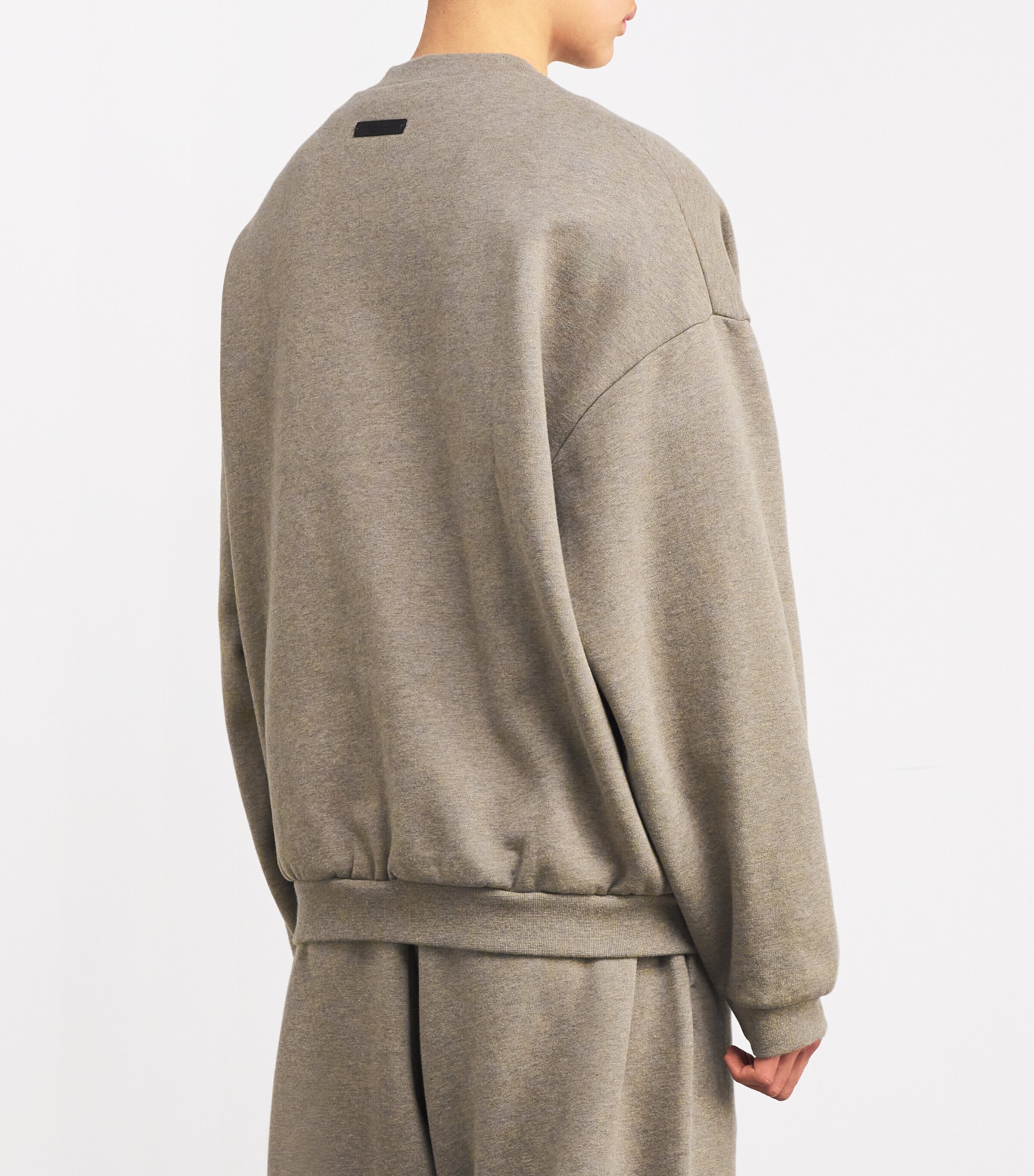 FEAR OF GOD ESSENTIALS Mens University Crest Logo Sweatshirt Heather Gray Image 4