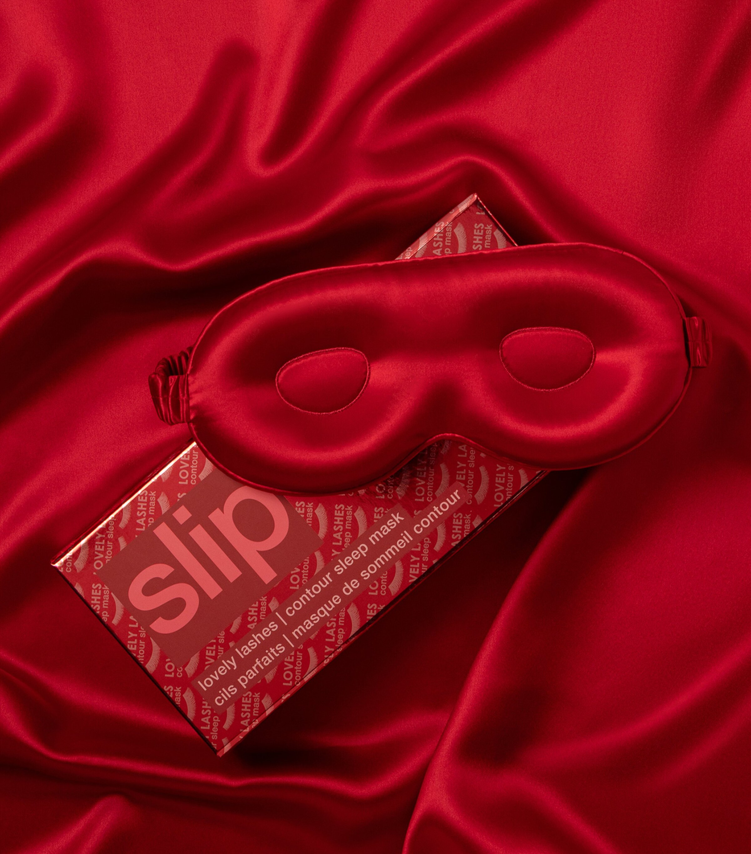 Slip Pure Silk Contour Sleep Mask Scarlet Image 5