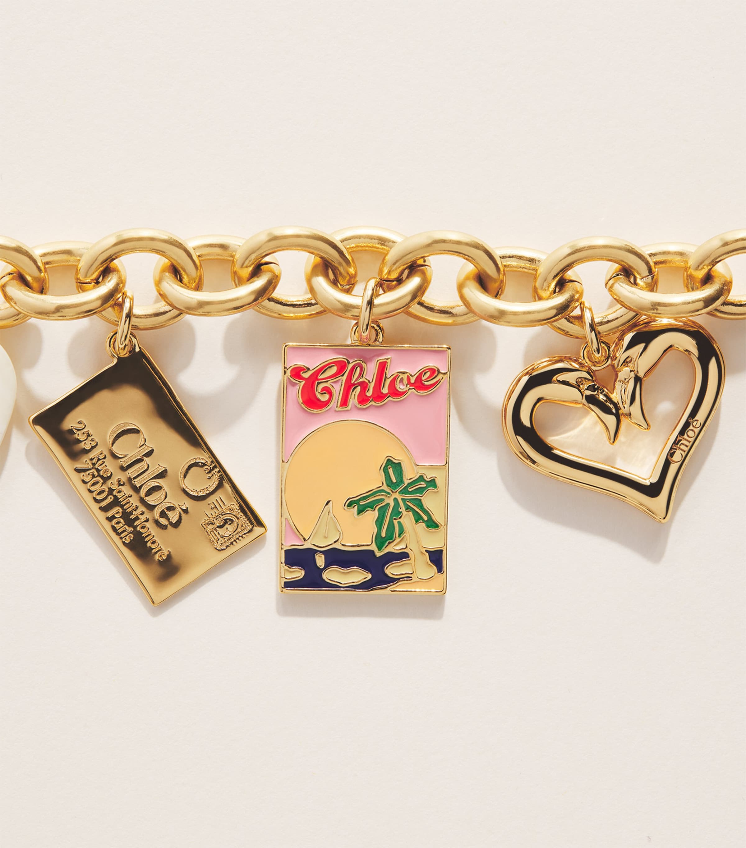 Chloé Chloé Postcards Chain Necklace Gold Image 2