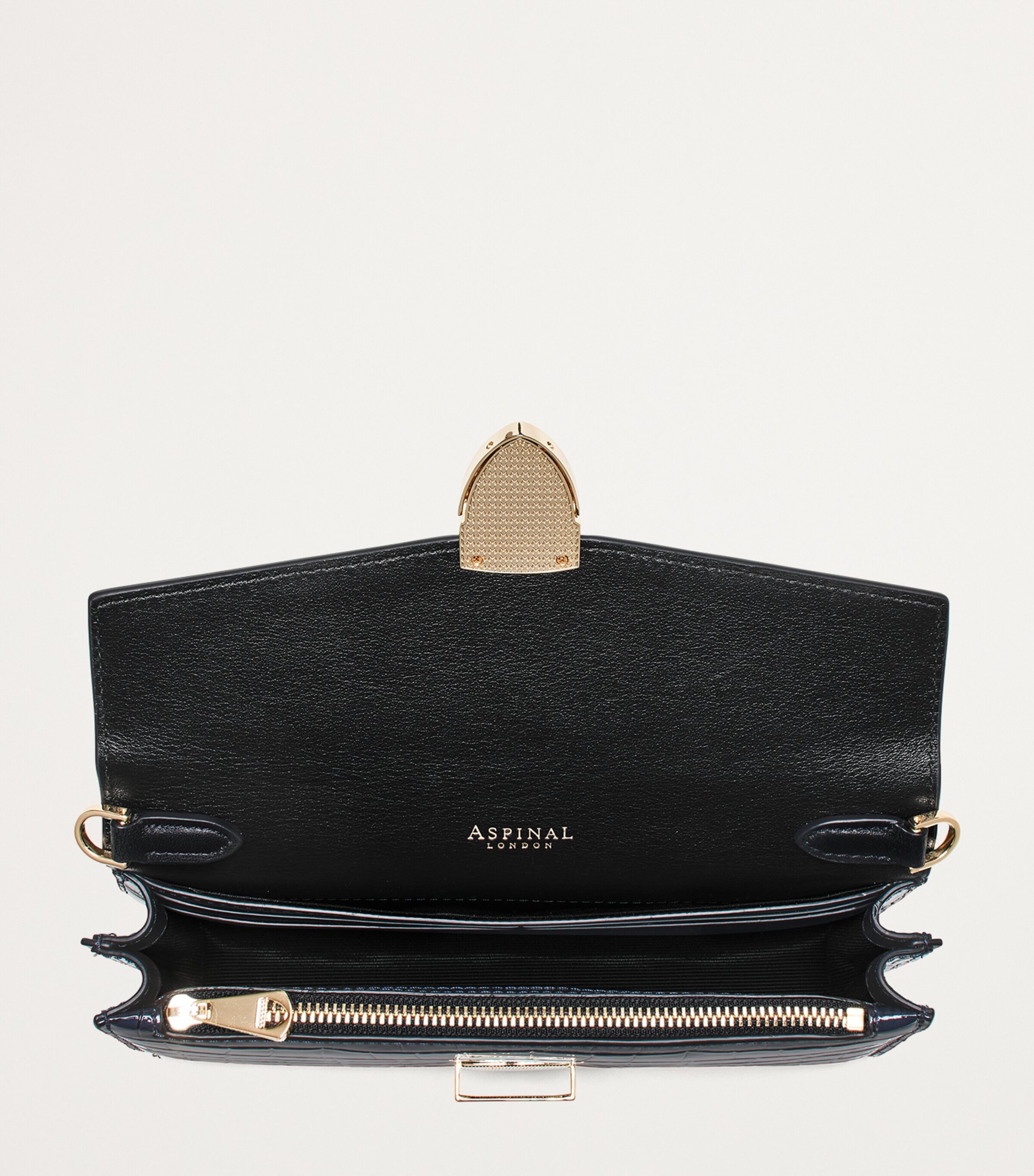 Aspinal Of London Mayfair 2 Clutch Bag Black Image 7