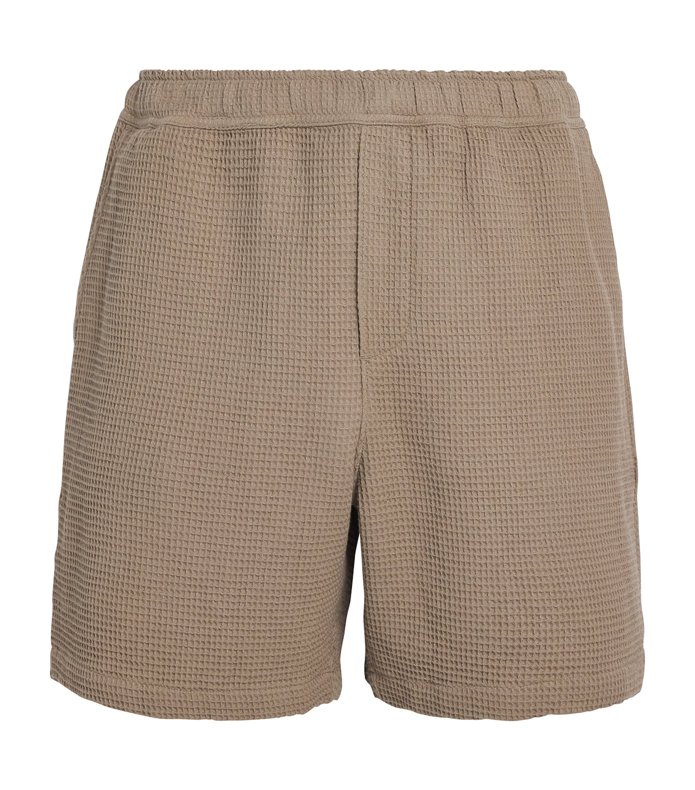 Paige Cotton Waffle-knit Chalmers Shorts In Sand
