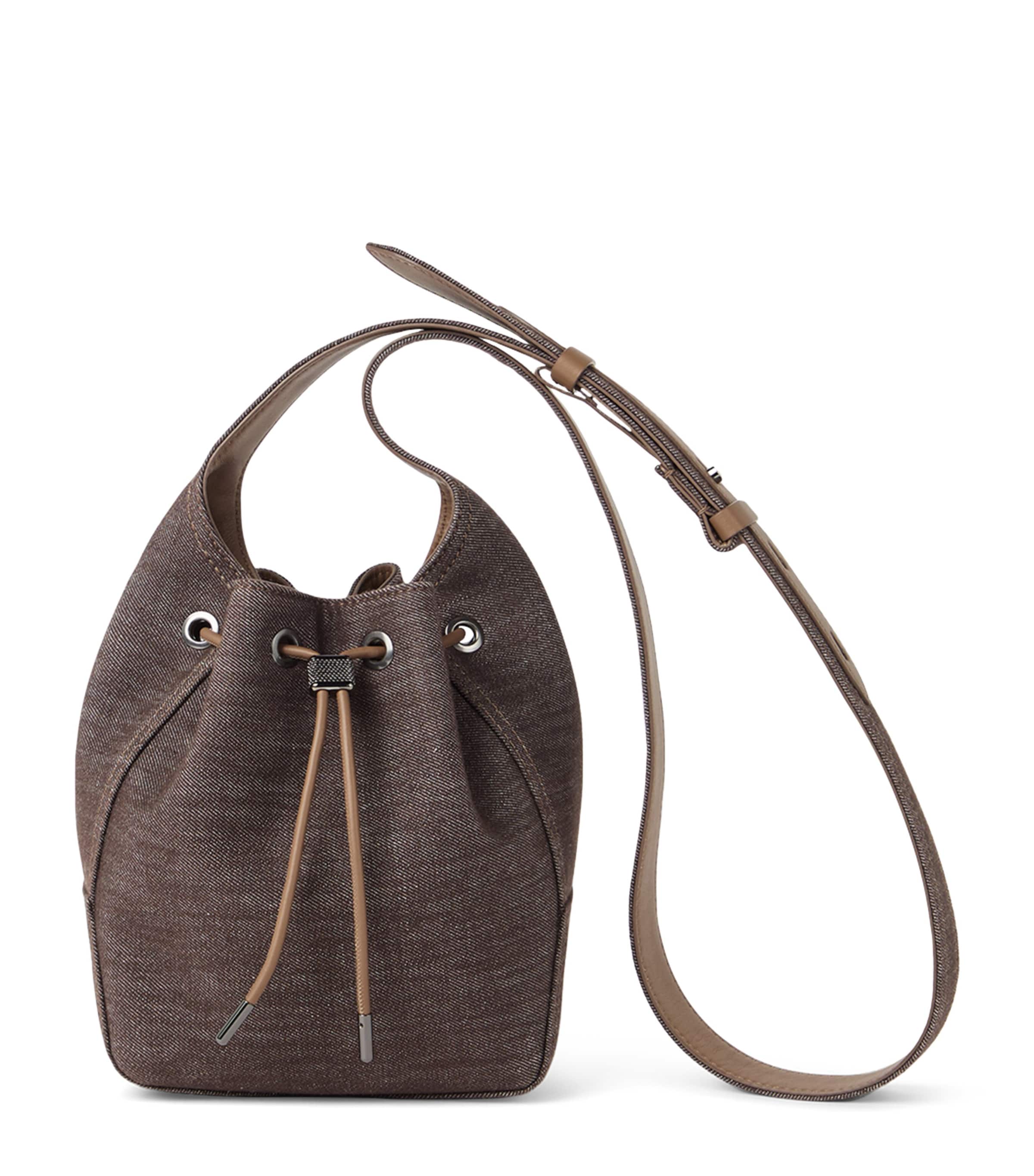 BRUNELLO CUCINELLI SMALL COTTON BC DUO BUCKET BAG