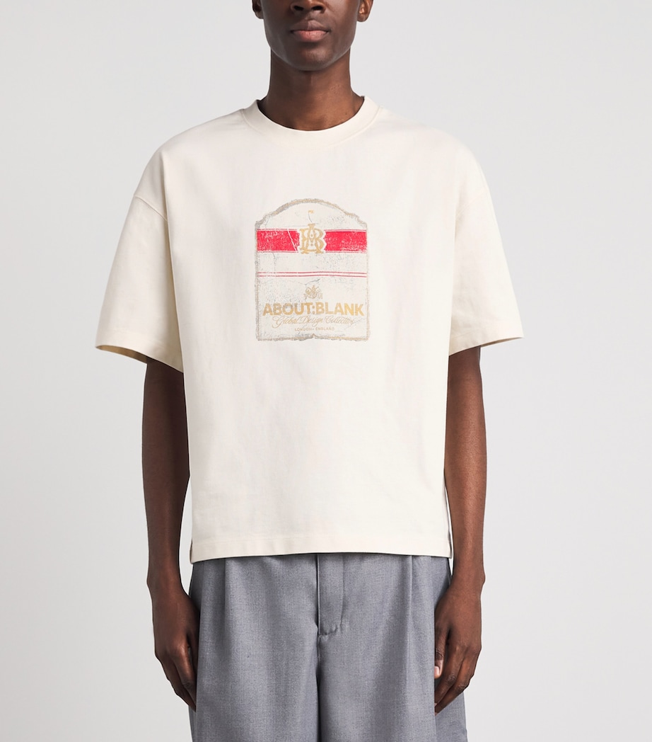 about:blank Mens Cotton Bottle T-Shirt Oat Image 3