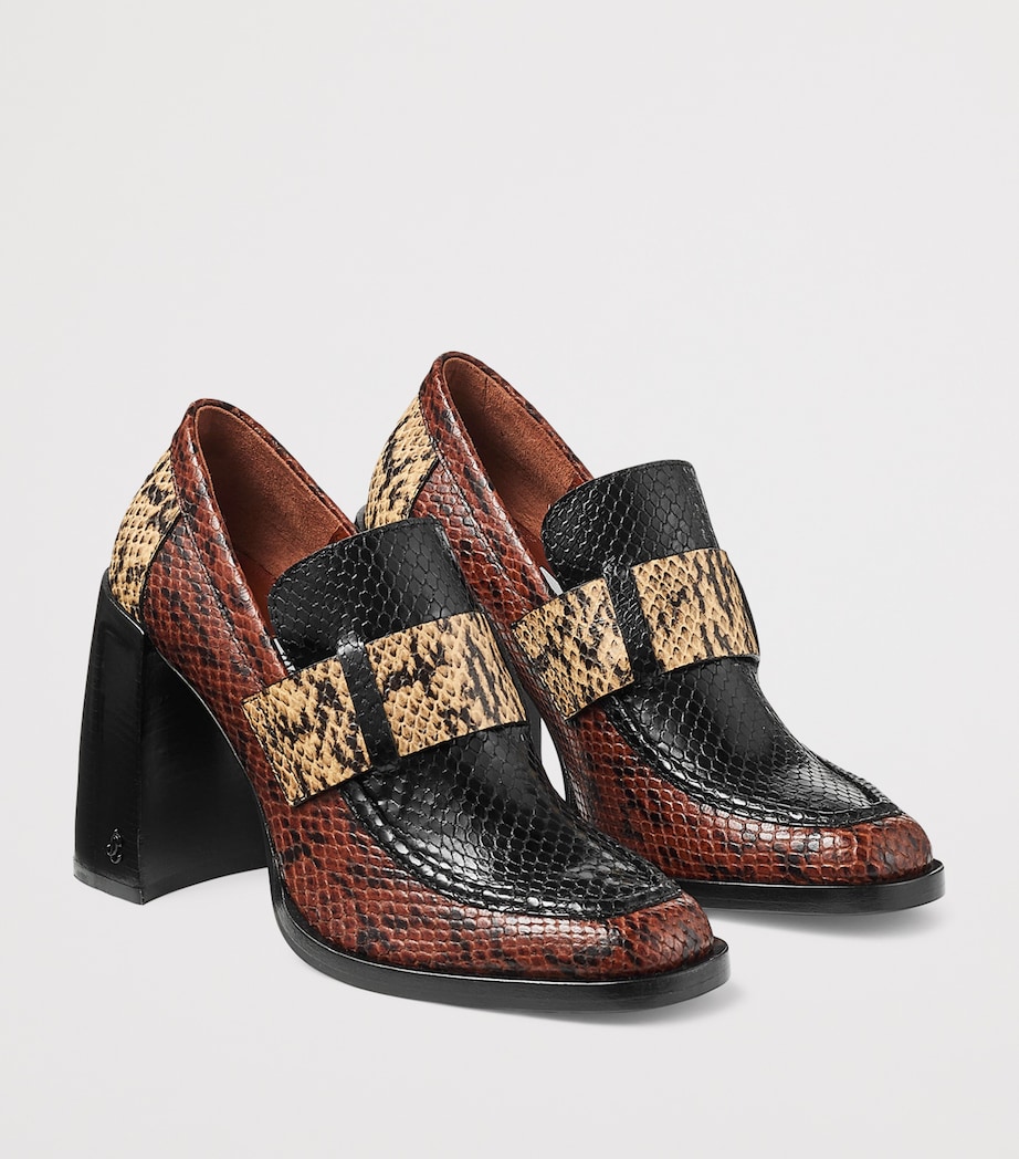 Tylor 95 Leather Heeled Loafers COGNAC/BLACK/CORN Image 5