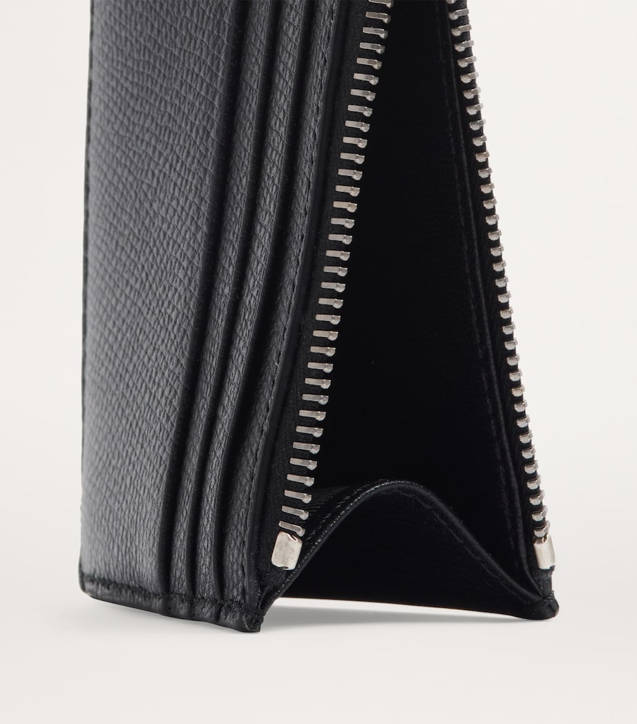 Leather VLogo Coin and Card Holder 0NO Image 4