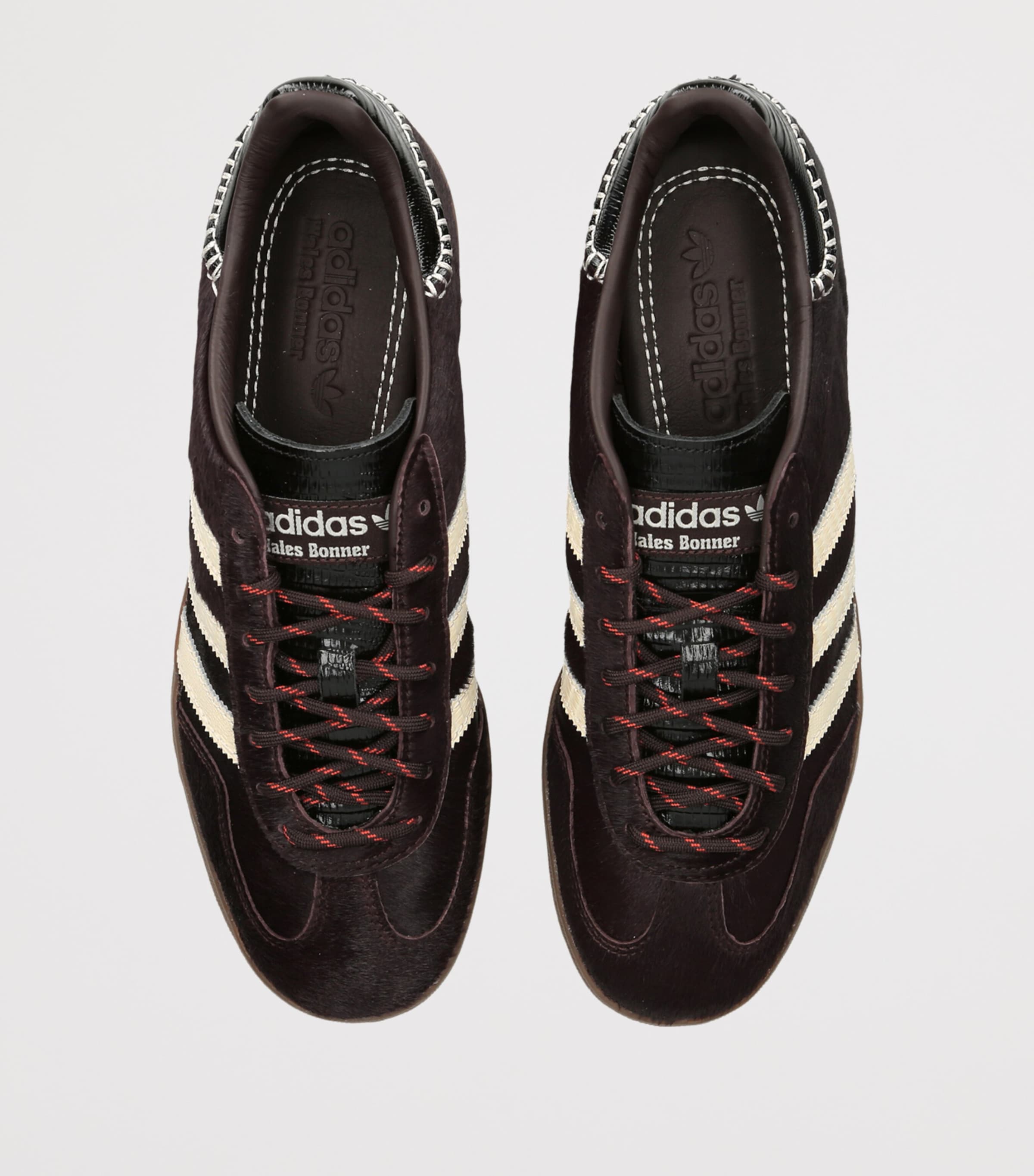 adidas x Wales Bonner Pony Hair Gazelle Sneakers Wine Image 4