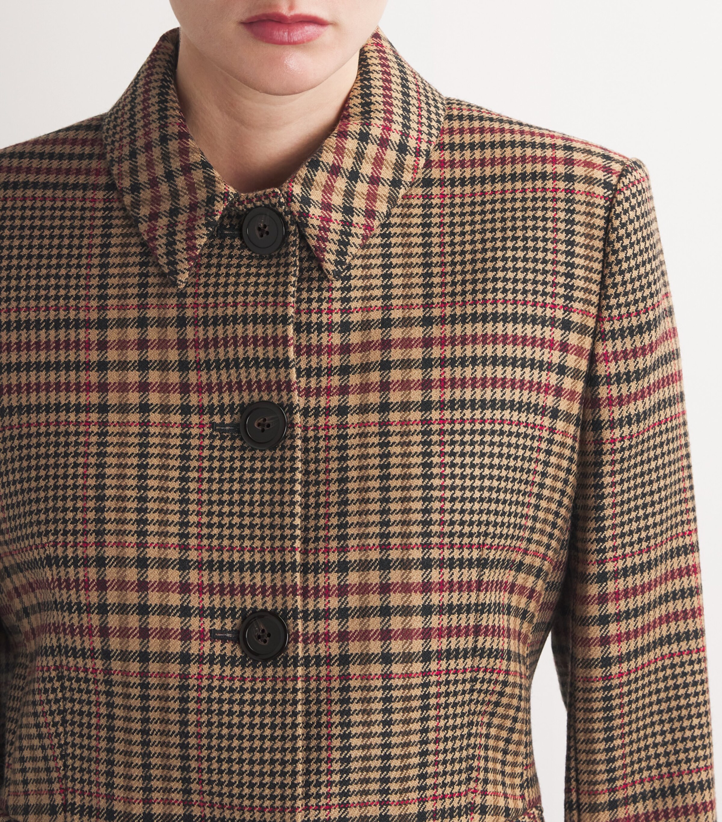 Veronica Beard Womens Plaid Dickey Aire Blazer Camel/black Image 5