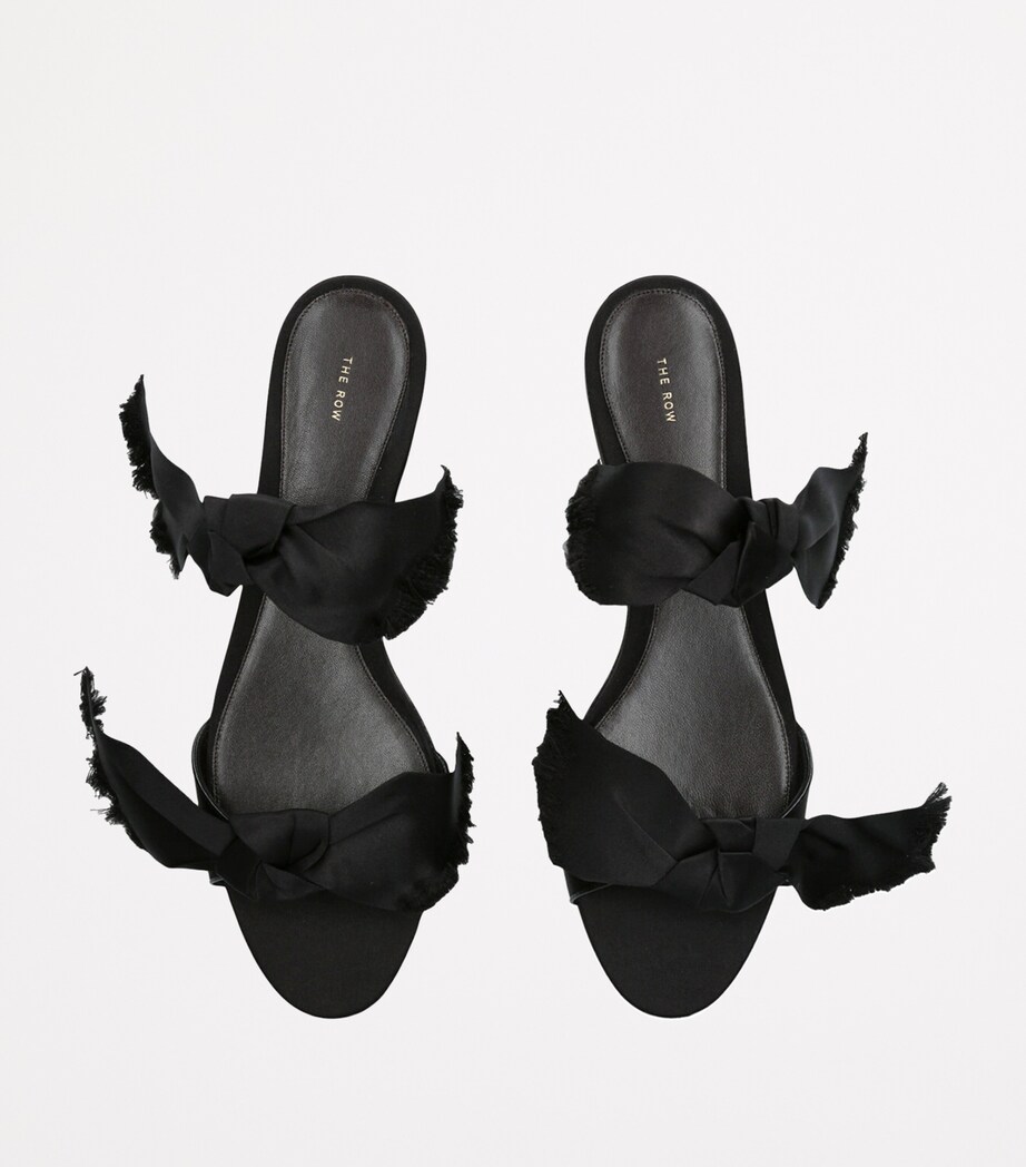 Voluptas Satin Slides BLACK Image 4