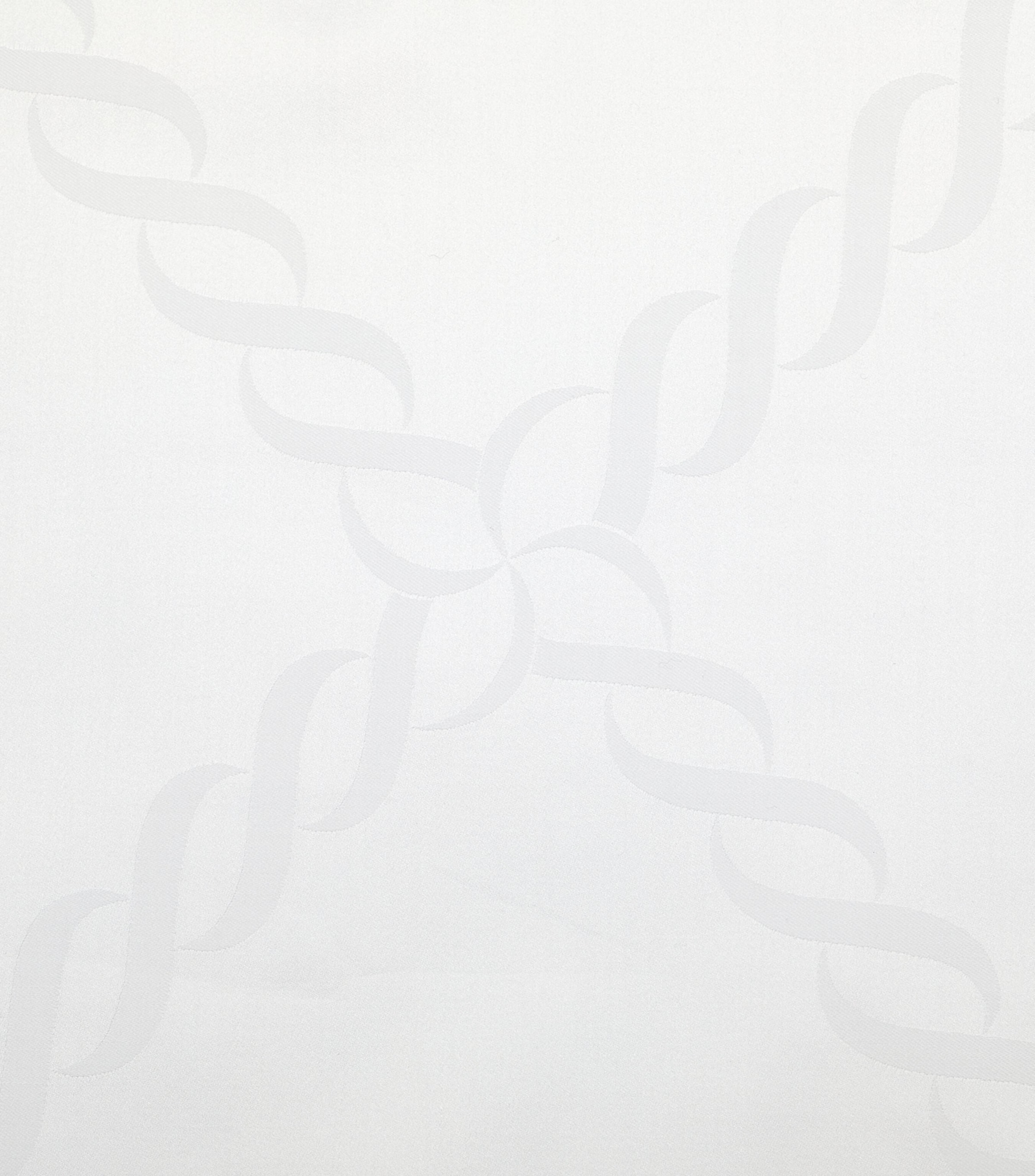 Treccia King Flat Sheet (275cm x 275cm) WHITE Image 2