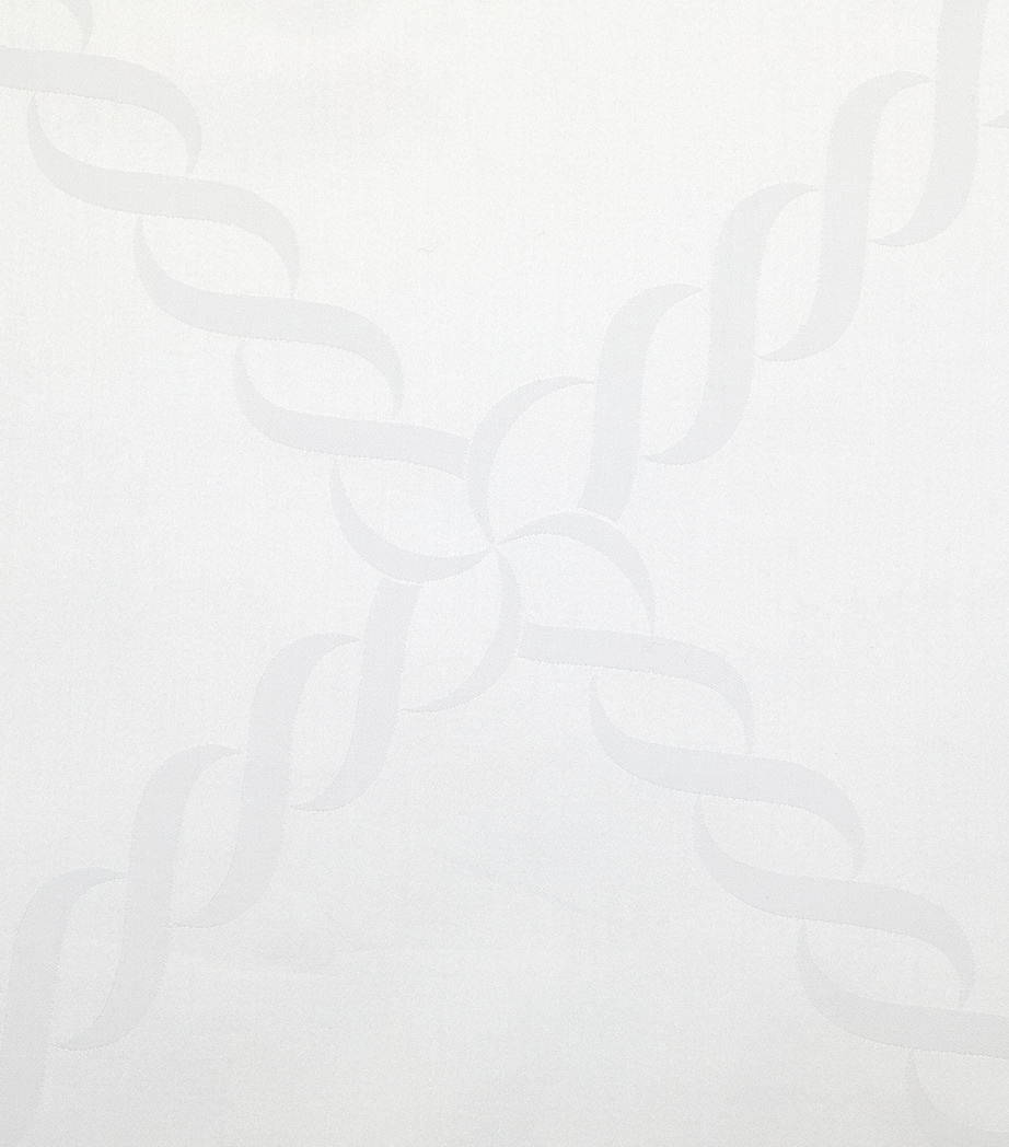 Treccia King Flat Sheet (275cm x 275cm) WHITE Image 2