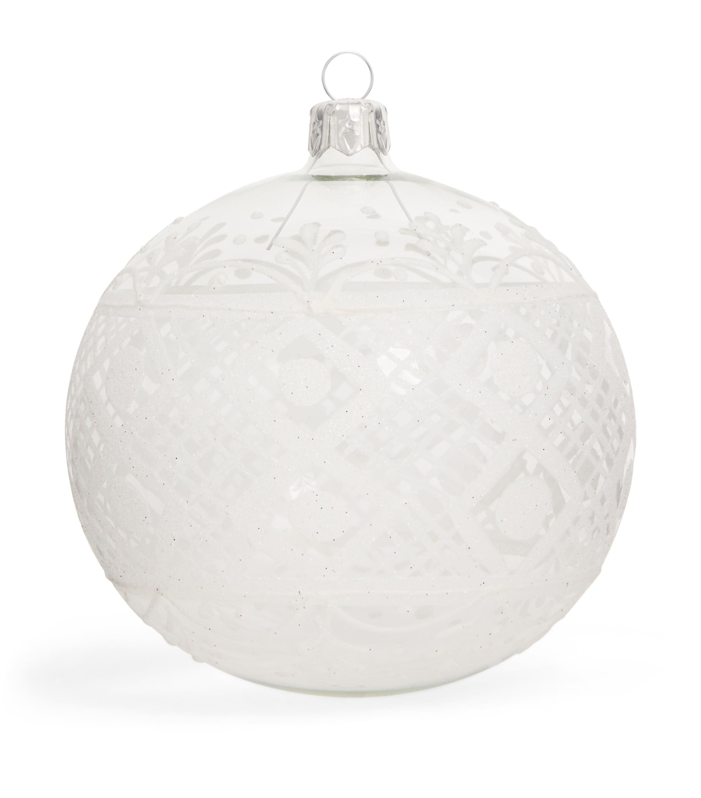 Harrods Glass Lace-belt Bauble In Transparent