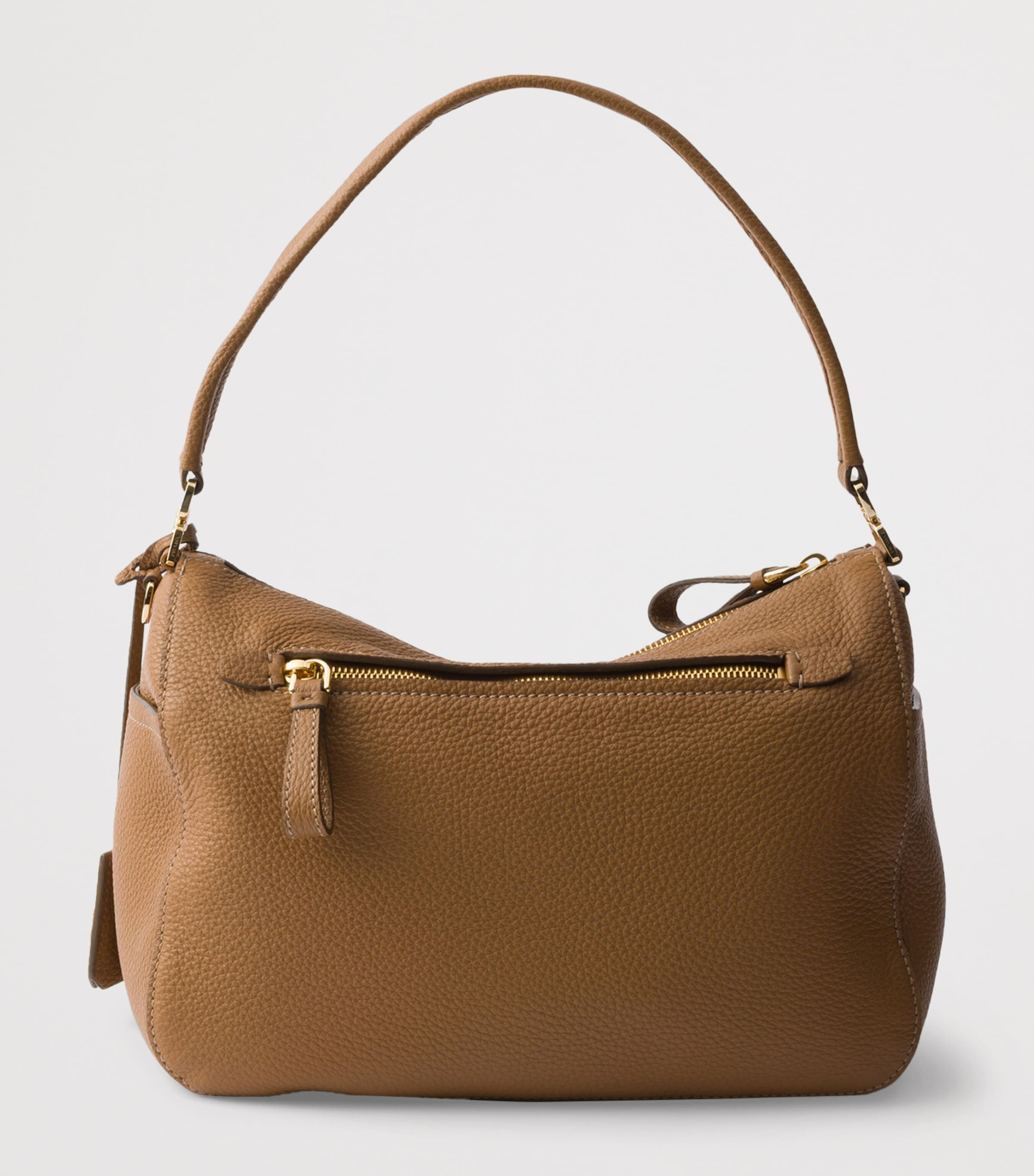 Prada Medium Leather Shoulder Bag Brown Image 5