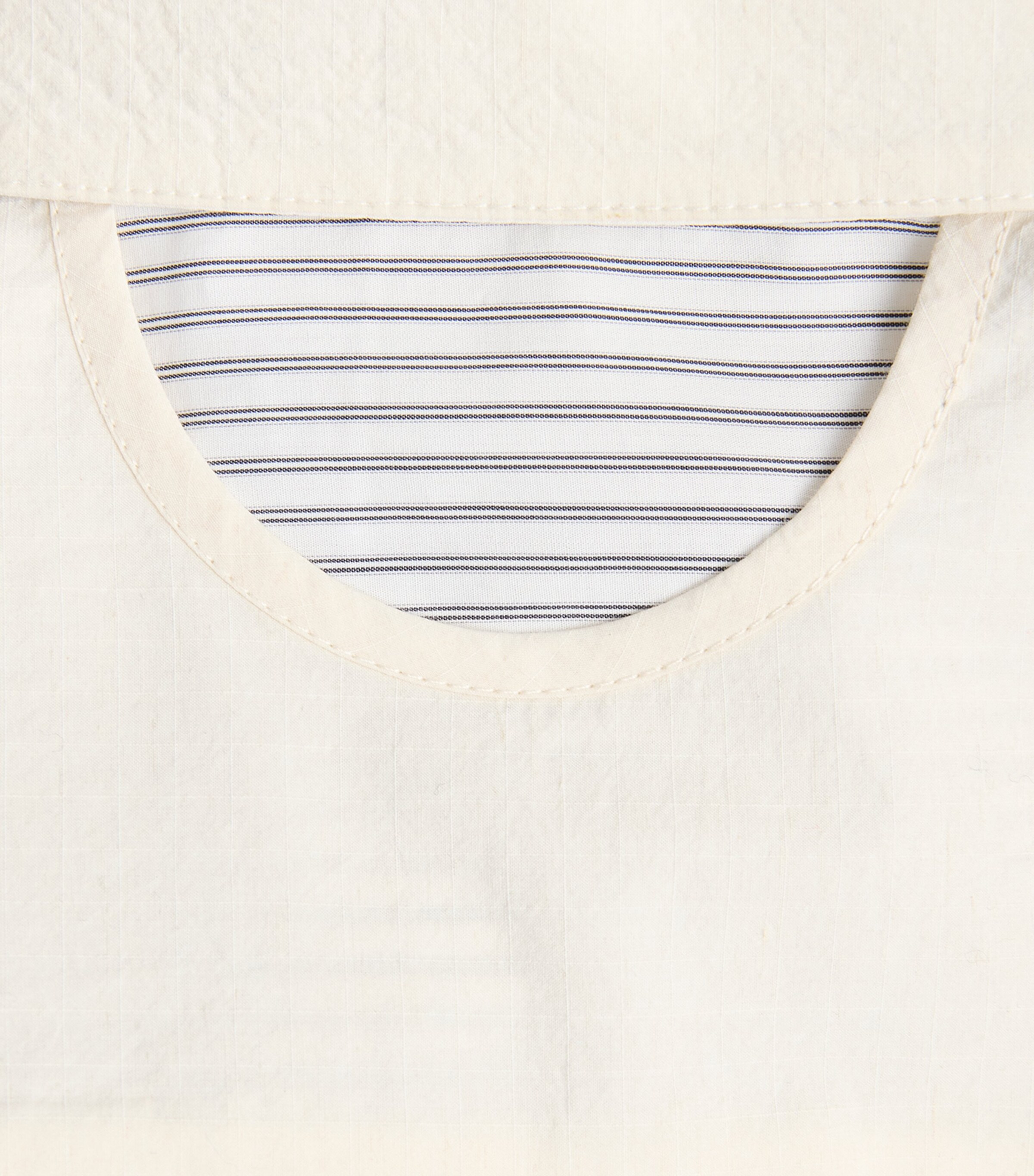 Craig Green Mens Cotton Reversible Shirt Ecru/ Double Stripe Image 6