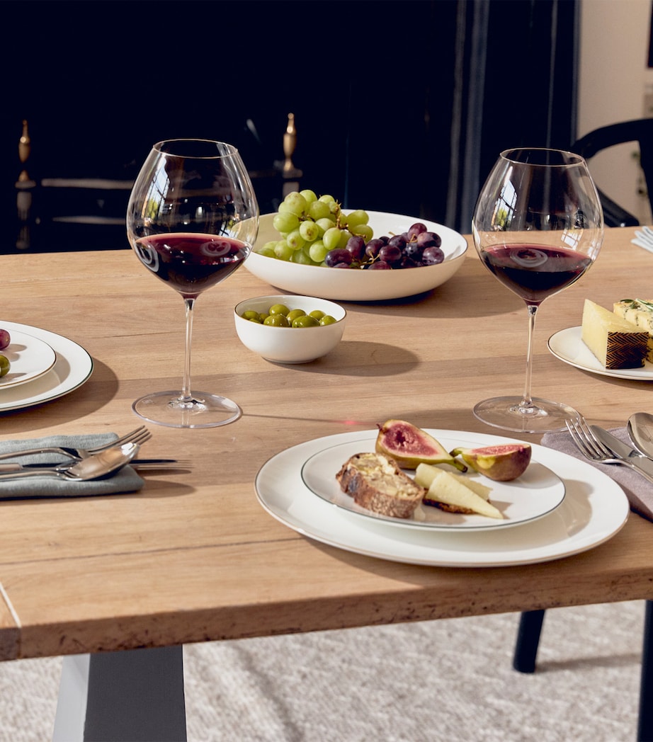 Set of 2 Burgundy Wine Glasses (125ml) CLEAR Image 3