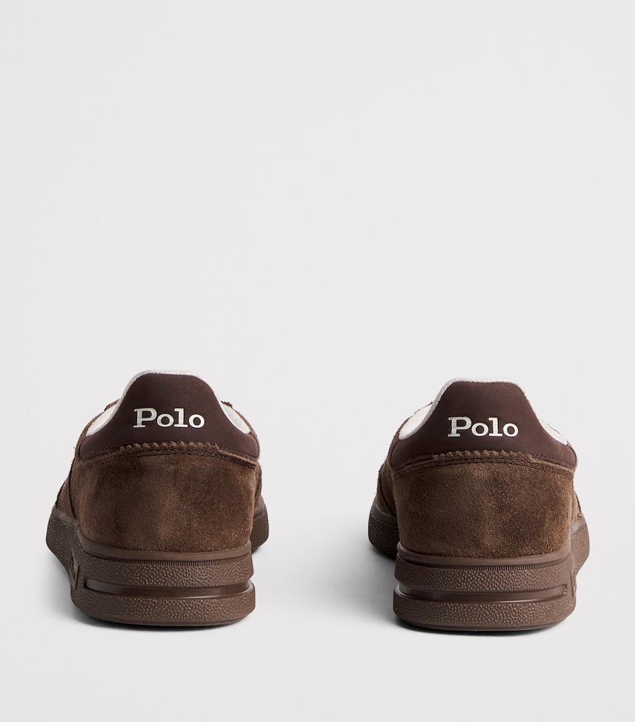 Polo Ralph Lauren Suede Bedford Sneakers Choclate Brn/drk Brn Image 5
