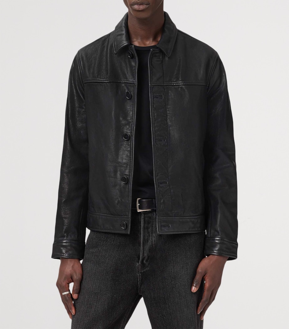 Nates Leather Jacket BLACK Image 6